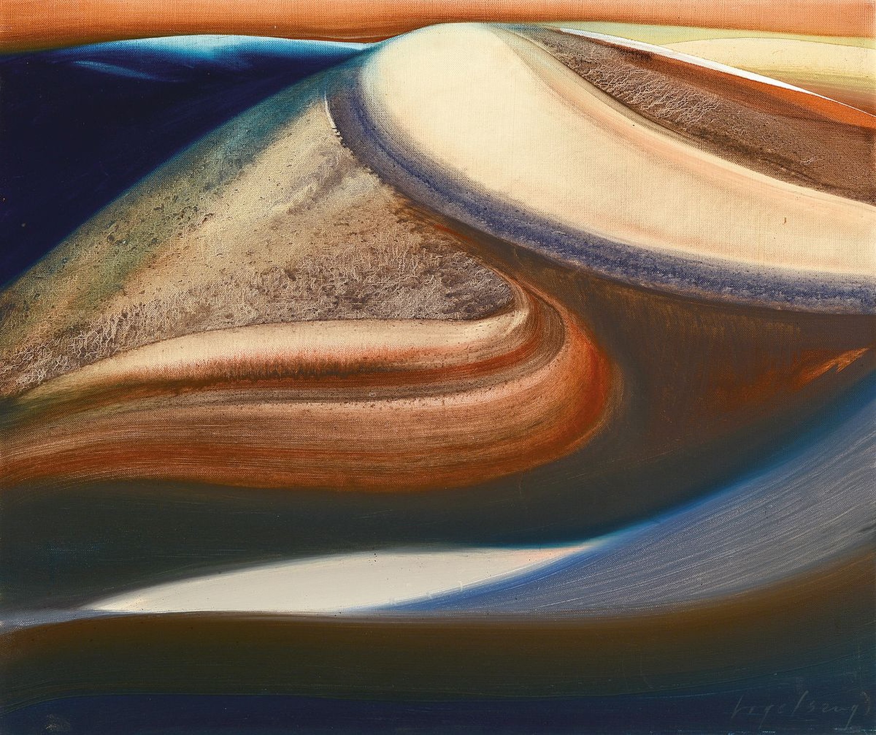 Karl Vogelsang, 1932 - 2006, bez. Terruno, Öl/Lwd, signiert, rückseitig nochmals signiert, dat. und bezeichnet, 50 x 60 cm, Rahmen 51 x 61 cm