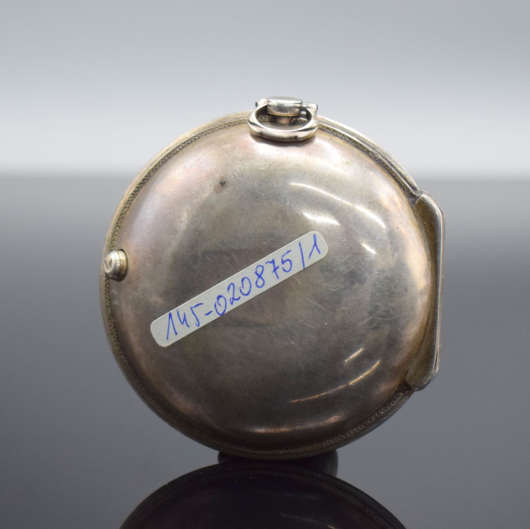 Detail i: GEORGE PRIOR Spindeltaschenuhr für osmanischen Markt mit 2 Übergehäusen, England um 1780, Silber, Emailzifferbl. mit osmanischen Zahlen ...