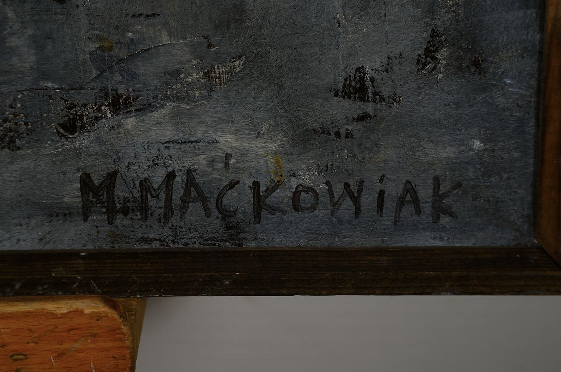 Detail g: Malgorzata Mackowiak, geb. 1964, Abstrakte Komposition, Öl/Lwd, rechts unten signiert, rückseitig dat. 1993, ca. 116x98cm