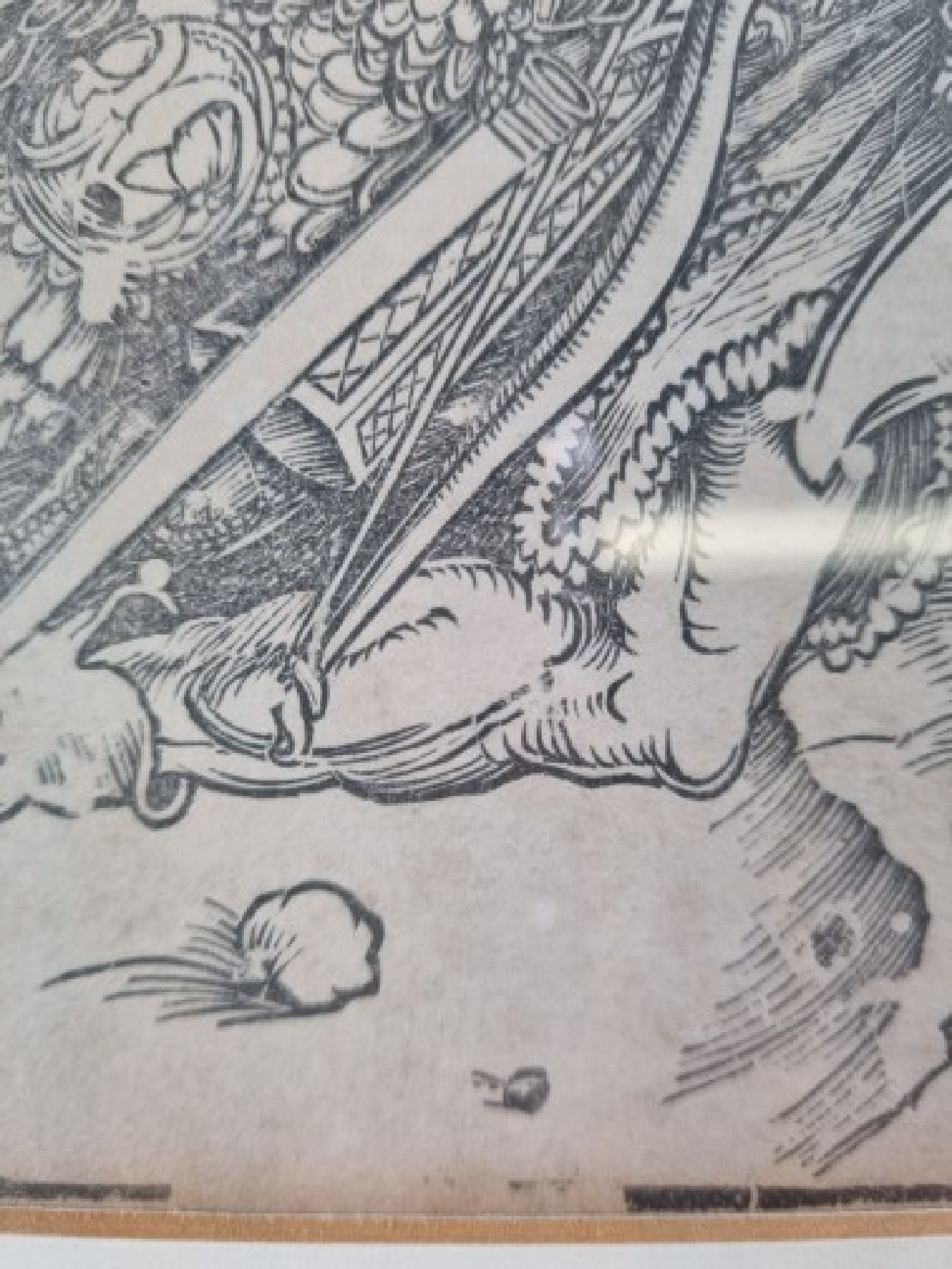 Detail o: Albrecht Dürer, 1471 Nürnberg - 1528 ebenda, Holzschnitt, "Herkules" (1496-98), Herkules tötet die Molioniden, späterer Abzug, wohl ...