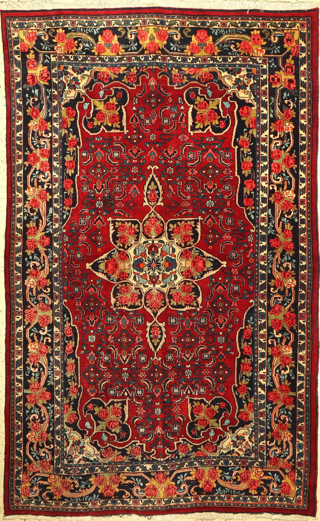 Rosenbidjar fein, Persien, um 1960, Korkwolle, ca. 265 x 165 cm, EHZ: 2
