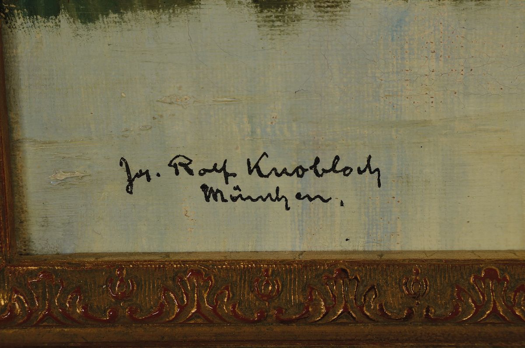 Detail a: Josef Rolf Knobloch, 1891 Böhmisch Kamnitz - 1964 München, Ausbildung an der Kunstschule Liebwerda u. an der TH München, hier: ...