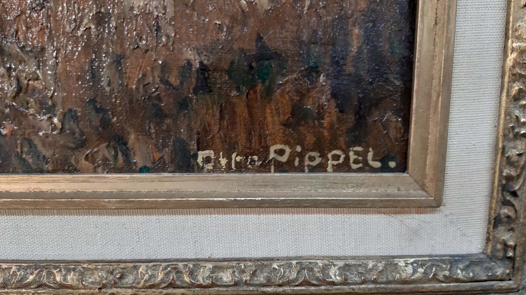 Detail c: Otto Pippel, 1878 Lodz - 1960 Planegg, Studium 1905-08 an den Akademien Karlsruhe u. Dresden, nachhaltig beeinflusst durch den frz. Impressionismus, ...