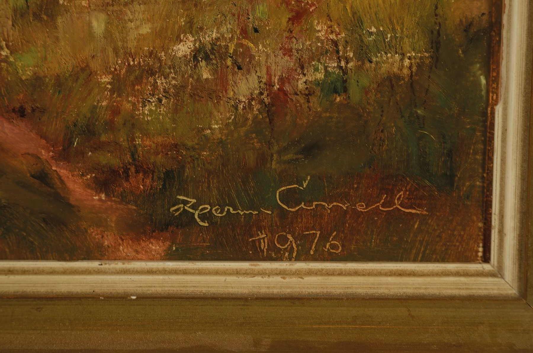 Detail b: Hermann Correll, 1905-1976 Neustadt a.d.Weinstraße, Konvolut aus 3 Arbeiten: Waldweg, Öl/Hartfaser, sign. und dat. 69, ca. 28x20cm; Blick auf die ...