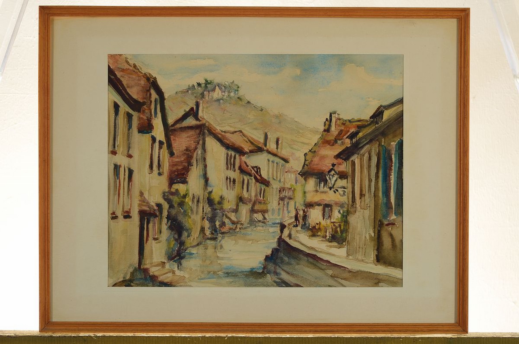Detail l: Hermann Correll, 1905-1976 Neustadt a.d.Weinstraße, Konvolut aus 3 Arbeiten: Waldweg, Öl/Hartfaser, sign. und dat. 69, ca. 28x20cm; Blick auf die ...