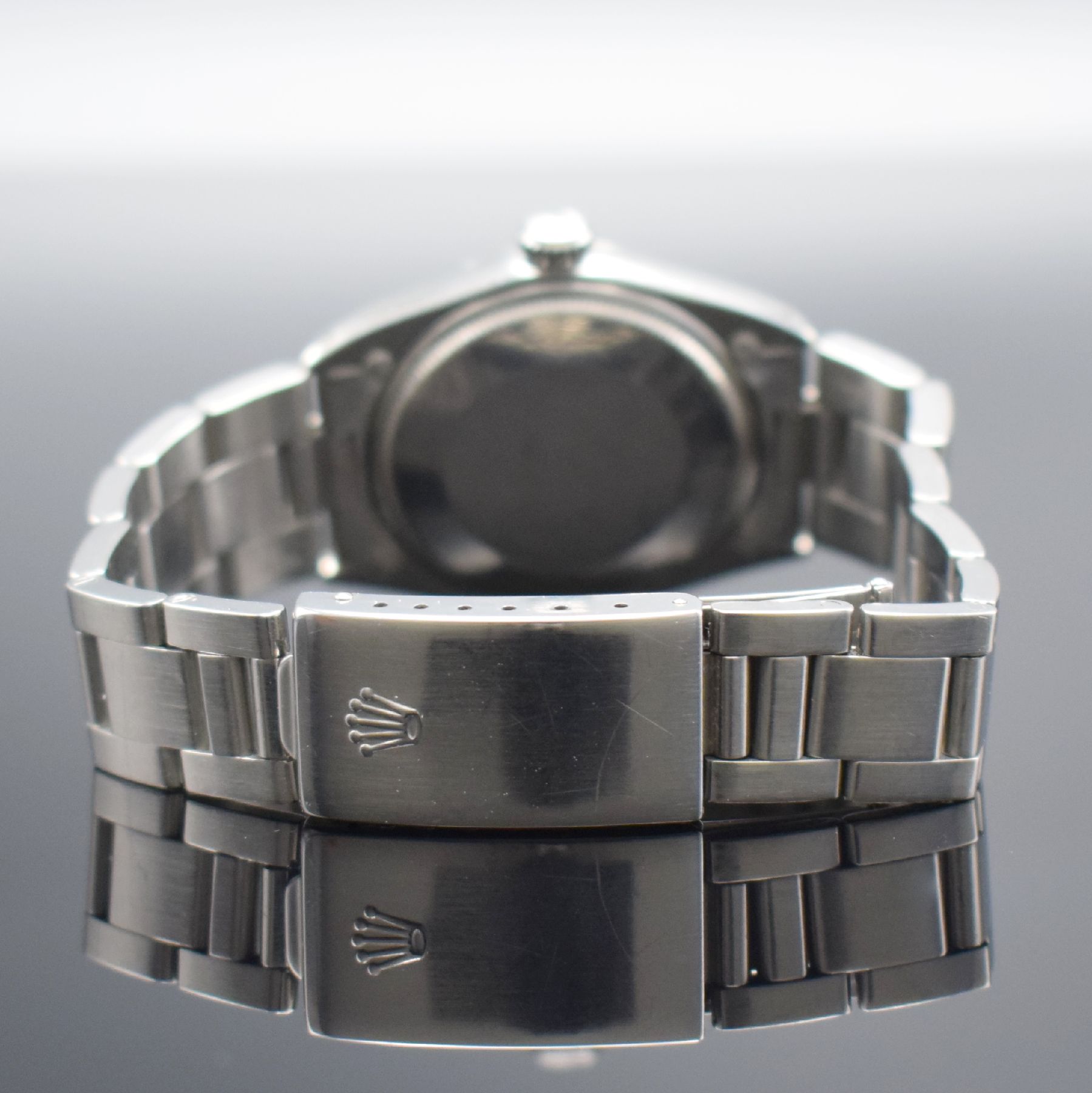 Detail d: ROLEX Oyster Perpetual Date Referenz 1500 Herrenarmbanduhr, Schweiz um 1965, Automatik, Chronometer der Superlative in Edelstahl an Oysterband m. ...