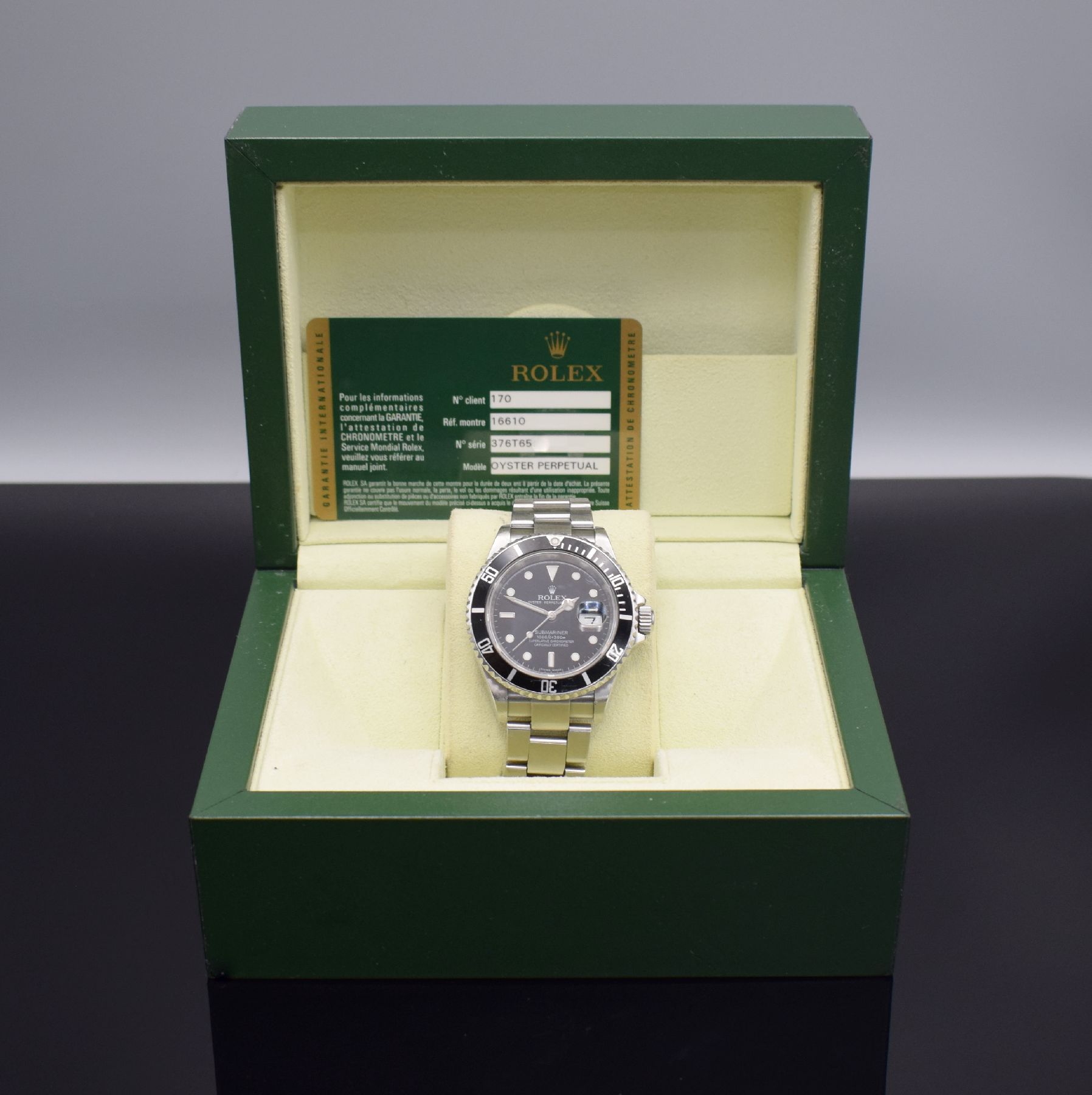 Detail g: ROLEX Oyster Perpetual Date Submariner Herrenarmbanduhr Referenz 16610 T, Automatik, LC 170, Chronometer der Superlative in Edelstahl inkl. ...