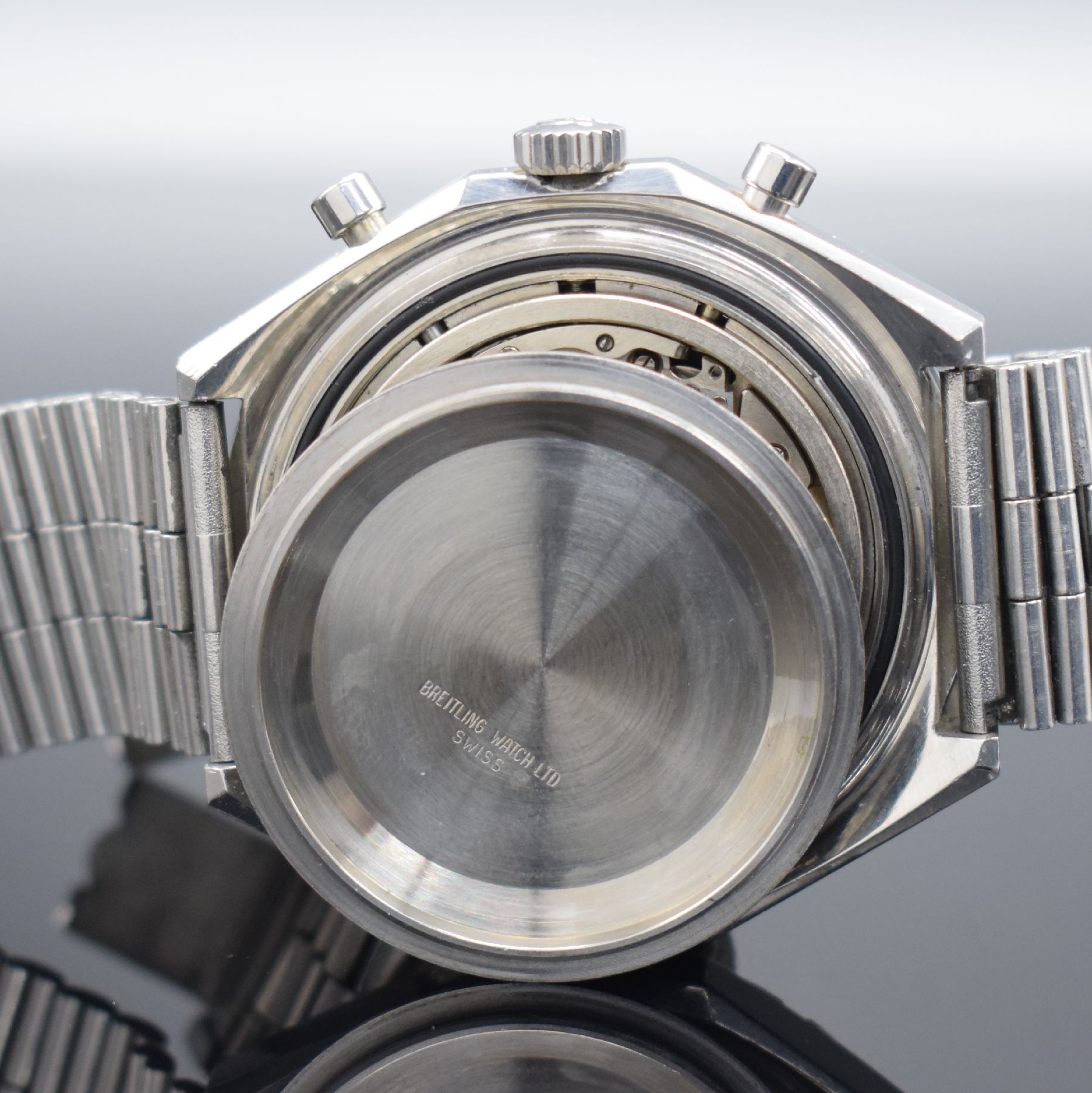 Detail i: BREITLING Navitimer seltene Herrenarmbanduhr mit Chronograph Referenz 816-72 mit Kaliber Valjoux 724, Schweiz um 1968, Handaufzug, großes ...