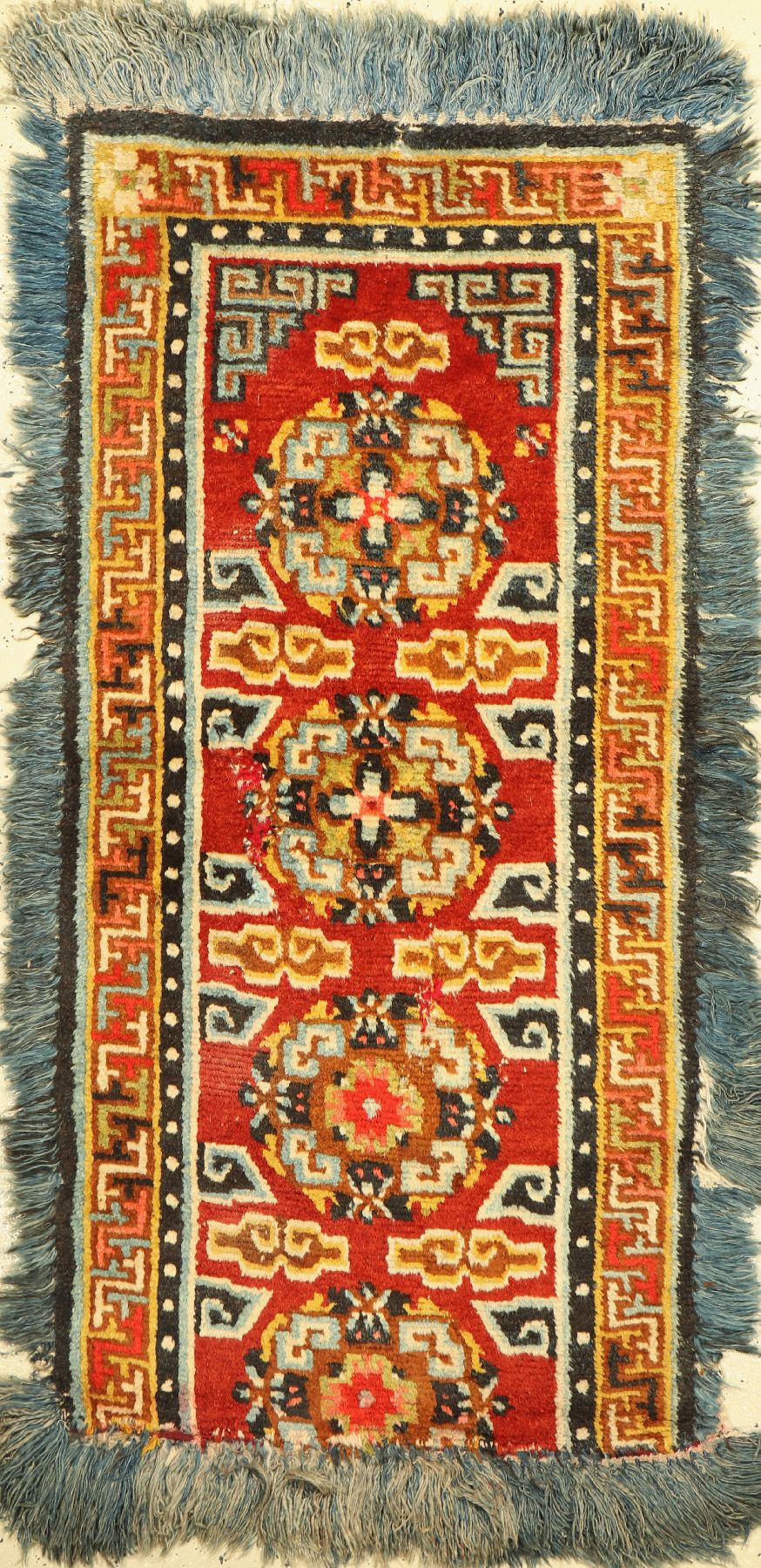 Gyantse "Meditationsteppich", (Fragment), Südtibet, um 1930, Wolle auf Wolle, ca. 150 x 72 cm, EHZ: 3