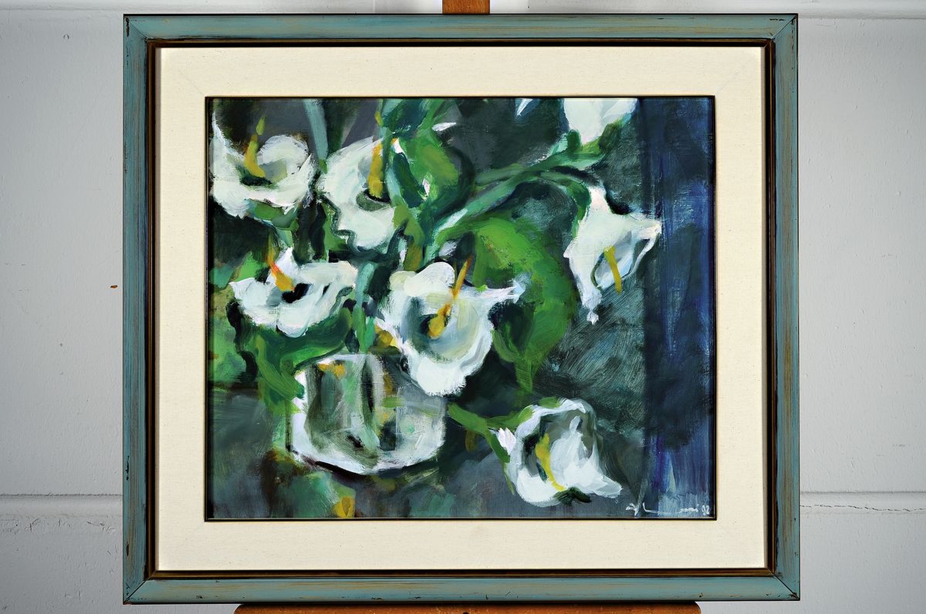 Detail k: Adrien Moroni, geb. 1943 Monaco, Studium in Nizza, hier: Arome des aromes, Öl/Lwd, rechts unten signiert, rückseitig betitelt, ca. 45x55cm, R. ca. ...