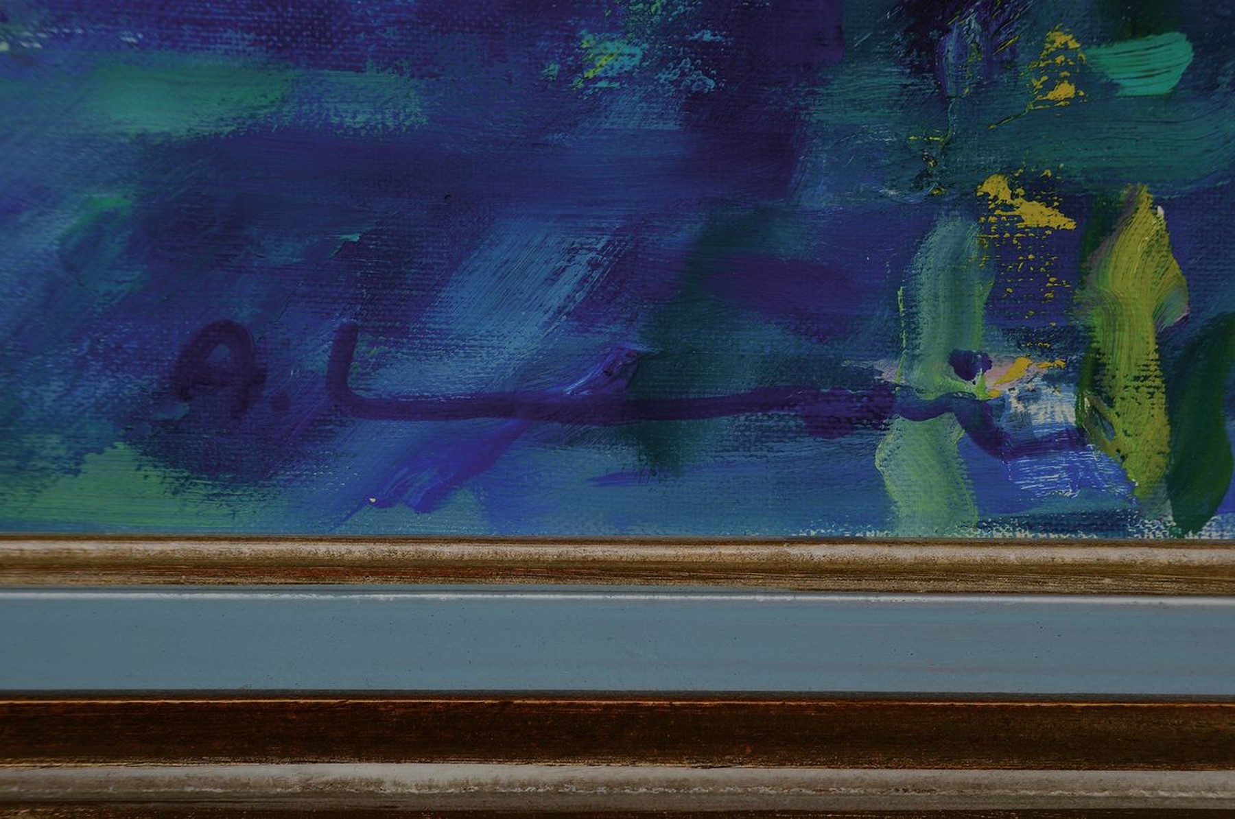 Detail g: Adrien Moroni, geb. 1943 Monaco, Studium in Nizza, hier: Eden, Öl/Lwd, rechts unten signiert, ca. 50x50cm, R. ca. 73x73cm