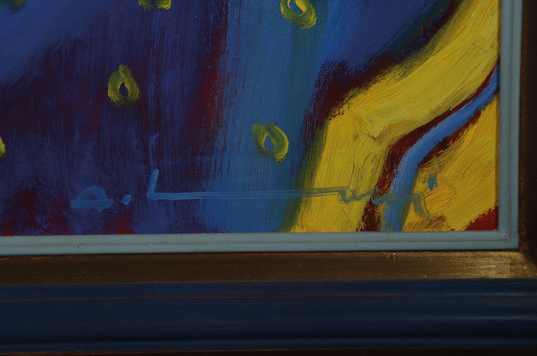 Detail a: Adrien Moroni, geb. 1943 Monaco, Studium in Nizza, hier: La Nappe au soleil, Öl/Lwd, rechts unten signiert, rückseitig betitelt und dat. 2000, ca. ...