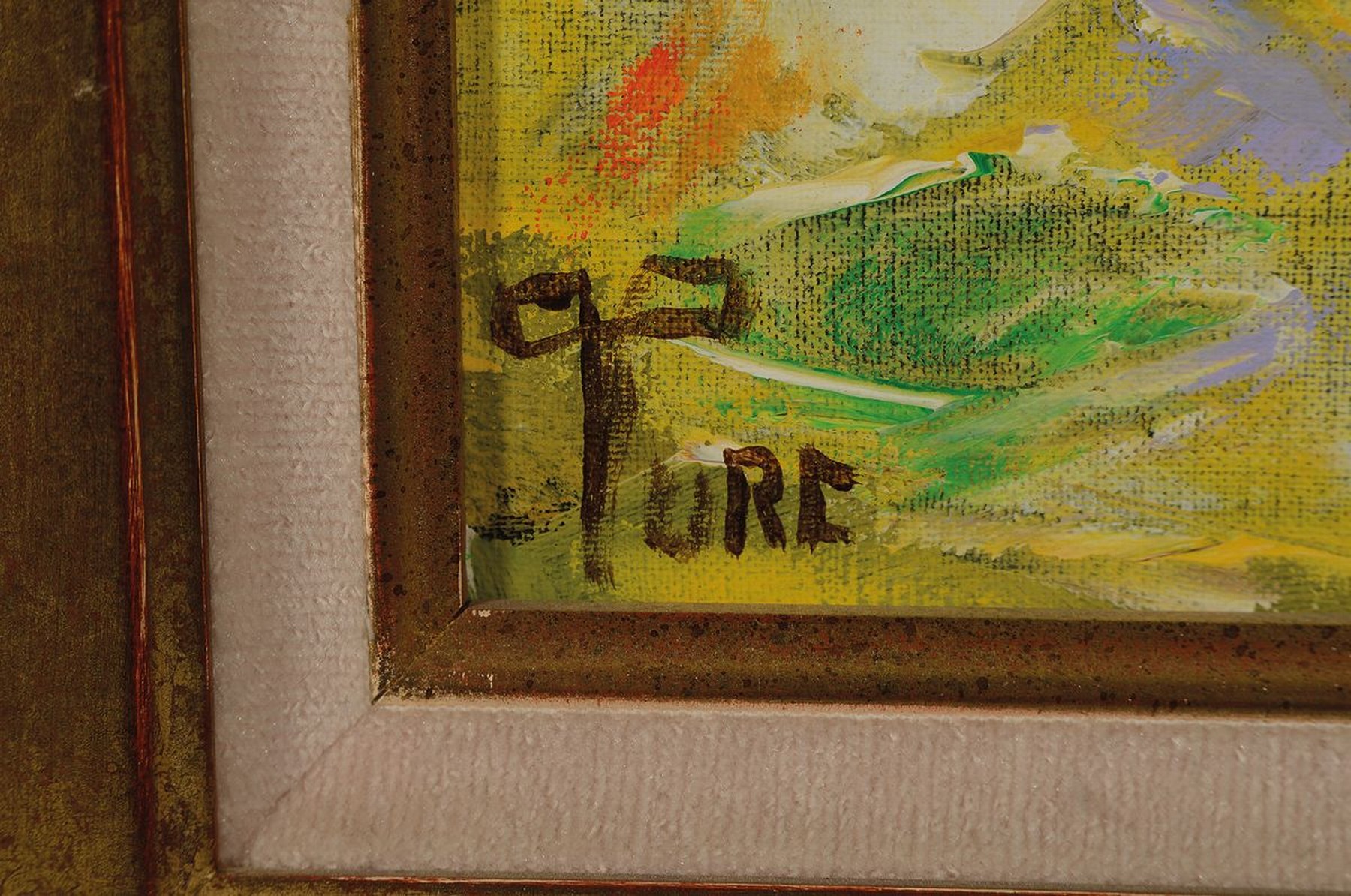 Detail a: Frank Turc, 1944-2008, La Marchante de fleurs, Öl/Lwd, links unten signiert, rückseitig betitelt und dat. 1997, ca. 40x40cm, R. ca. 62x62cm