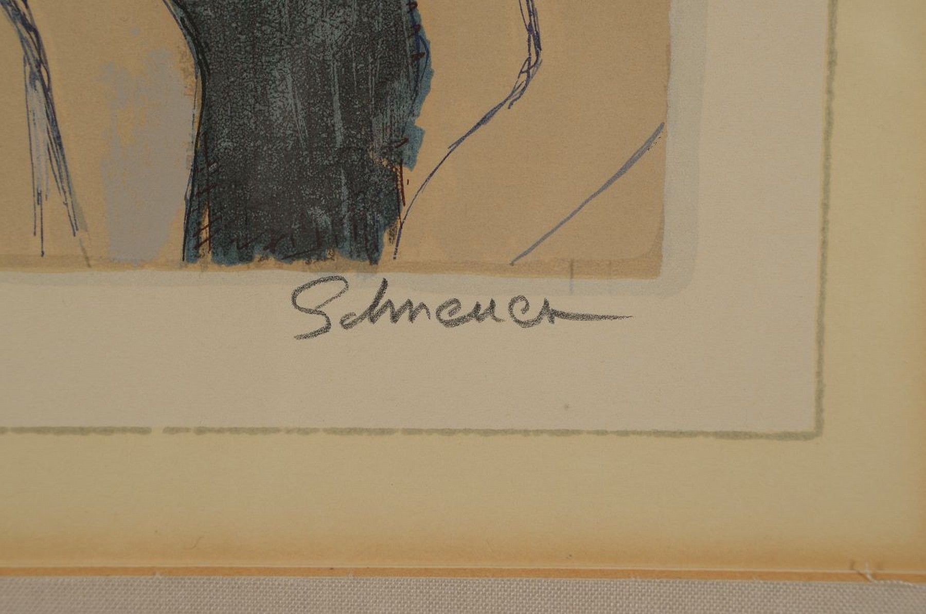 Detail a: David Schneuer, 1905-1988, 3 Farblitho- grafien, alle handsigniert und num. aus 250er und 300er Auflage, je ca. 29x24cm, PP, u.Gl., R. ca. 55x45cm