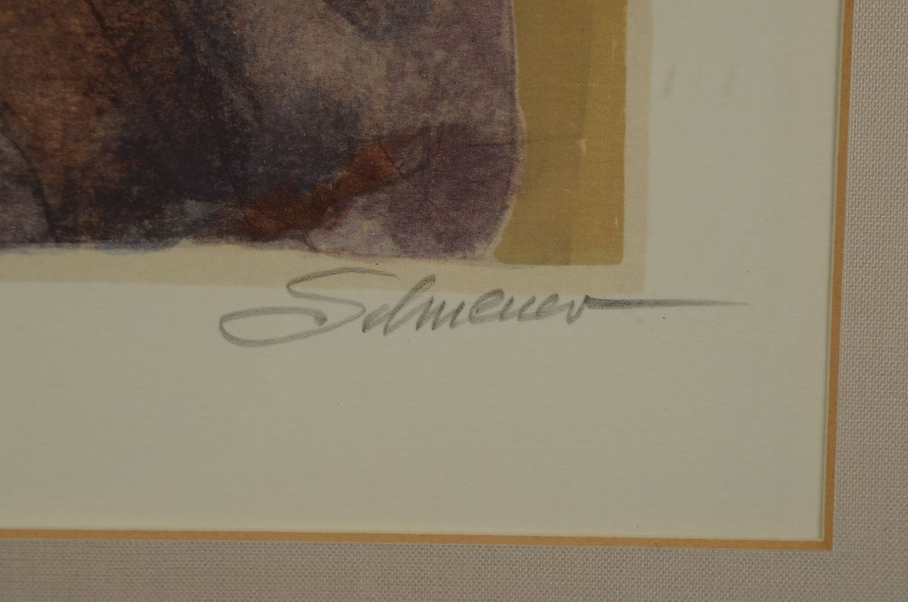 Detail c: David Schneuer, 1905-1988, 3 Farblitho- grafien, alle handsigniert und num. aus 250er und 300er Auflage, je ca. 29x24cm, PP, u.Gl., R. ca. 55x45cm
