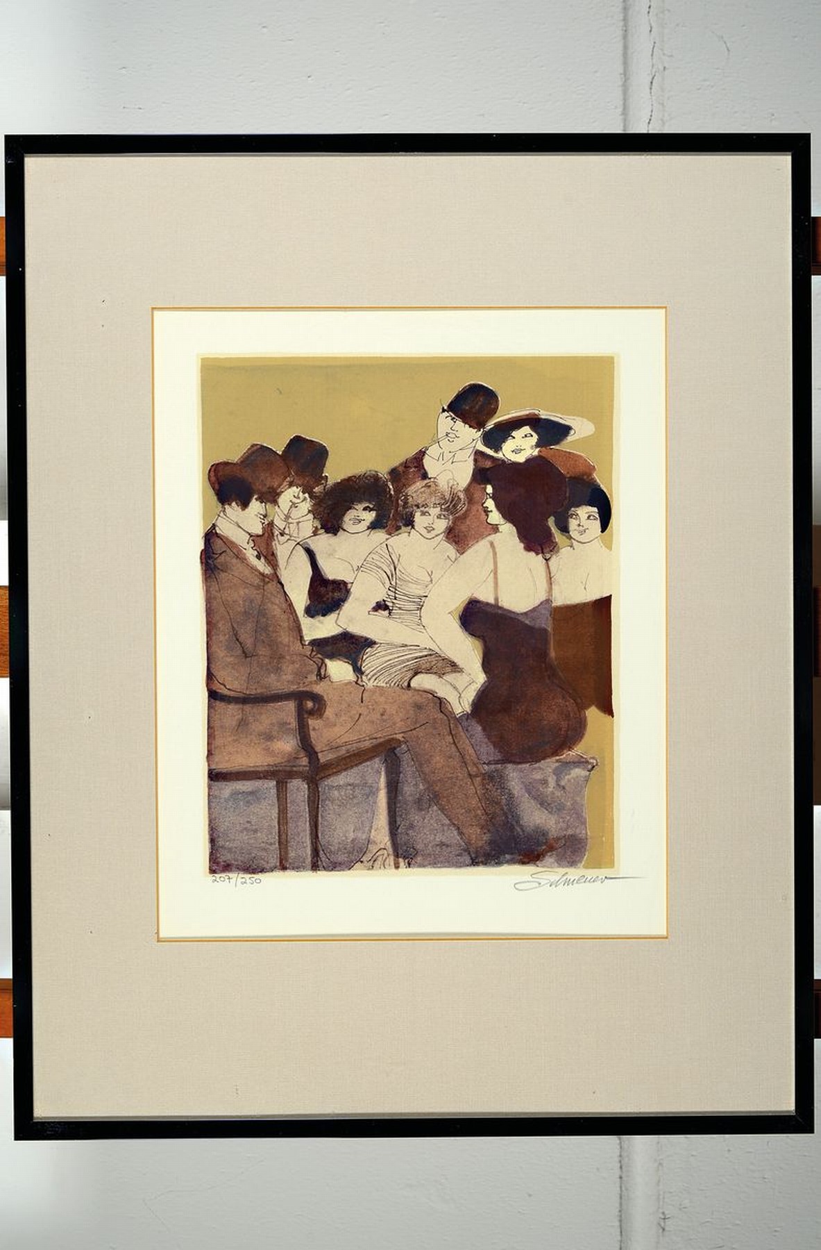 Detail m: David Schneuer, 1905-1988, 3 Farblitho- grafien, alle handsigniert und num. aus 250er und 300er Auflage, je ca. 29x24cm, PP, u.Gl., R. ca. 55x45cm