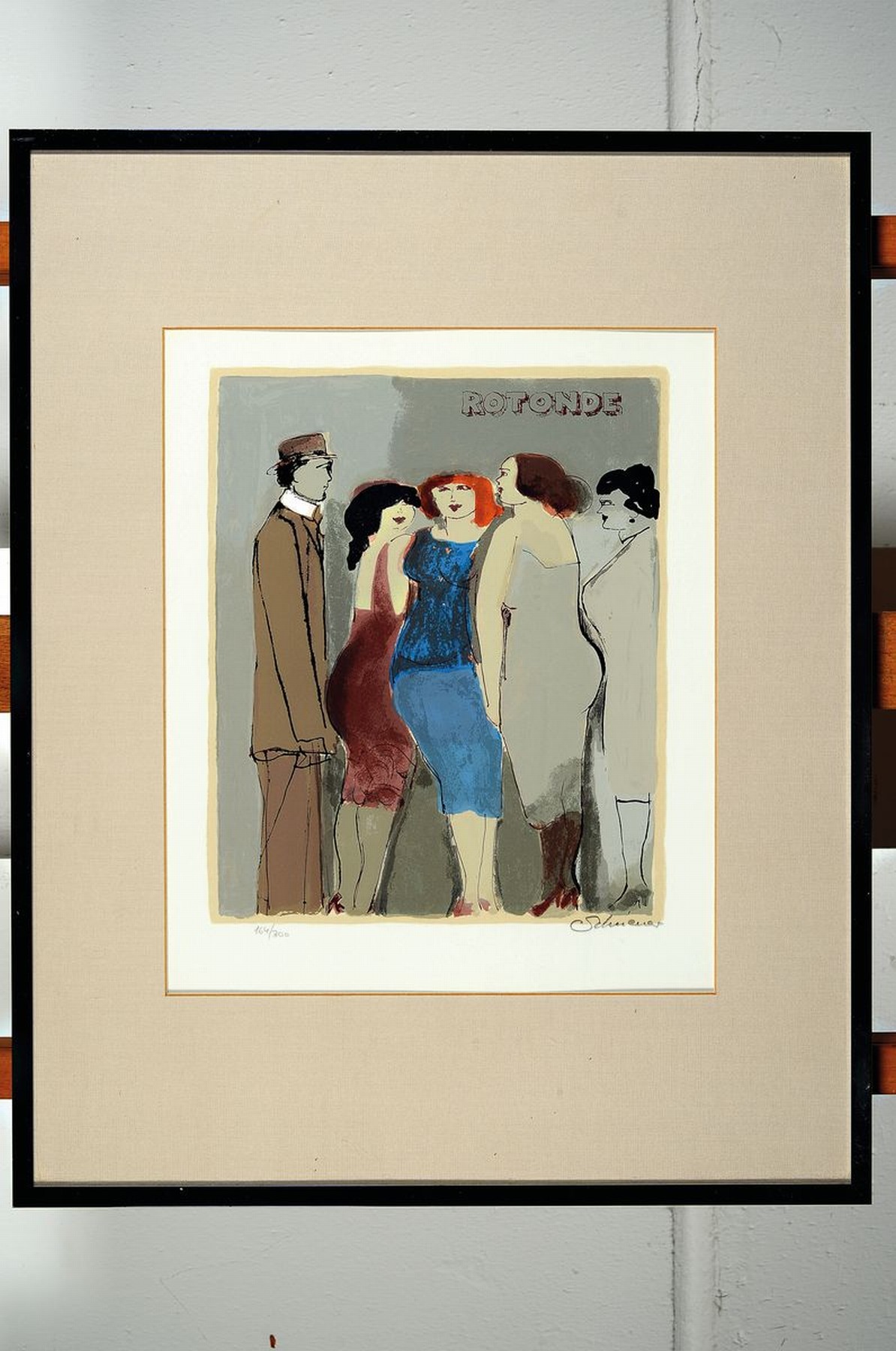 Detail o: David Schneuer, 1905-1988, 3 Farblitho- grafien, alle handsigniert und num. aus 250er und 300er Auflage, je ca. 29x24cm, PP, u.Gl., R. ca. 55x45cm