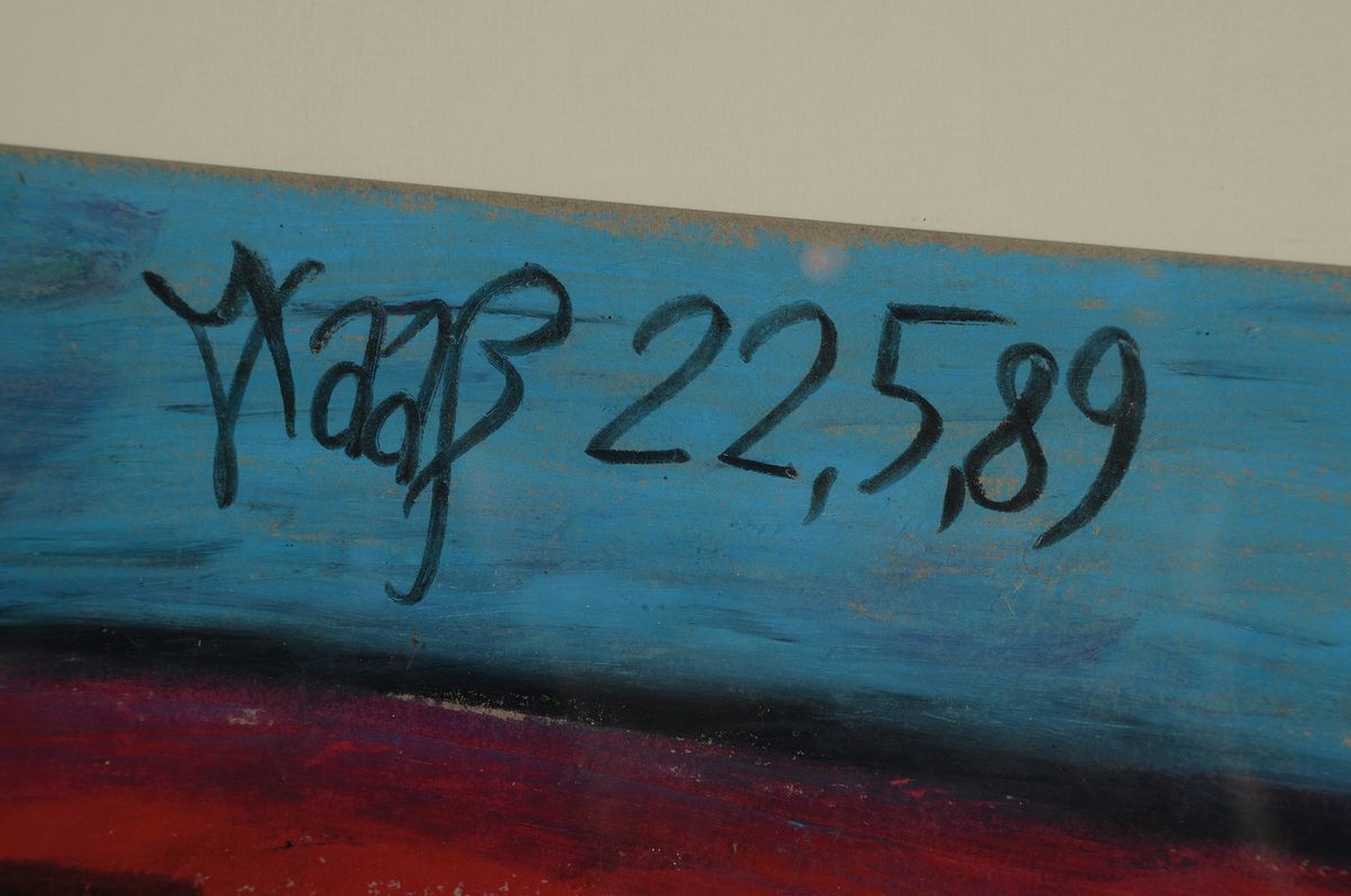 Detail a: Matthias Maaß, 1958-2019 Heidelberg, Figuren, Gouache auf Papier, rechts oben signiert und dat. 22.5.89, ca. 50x70cm, u.Gl., R. ca. 64x83cm