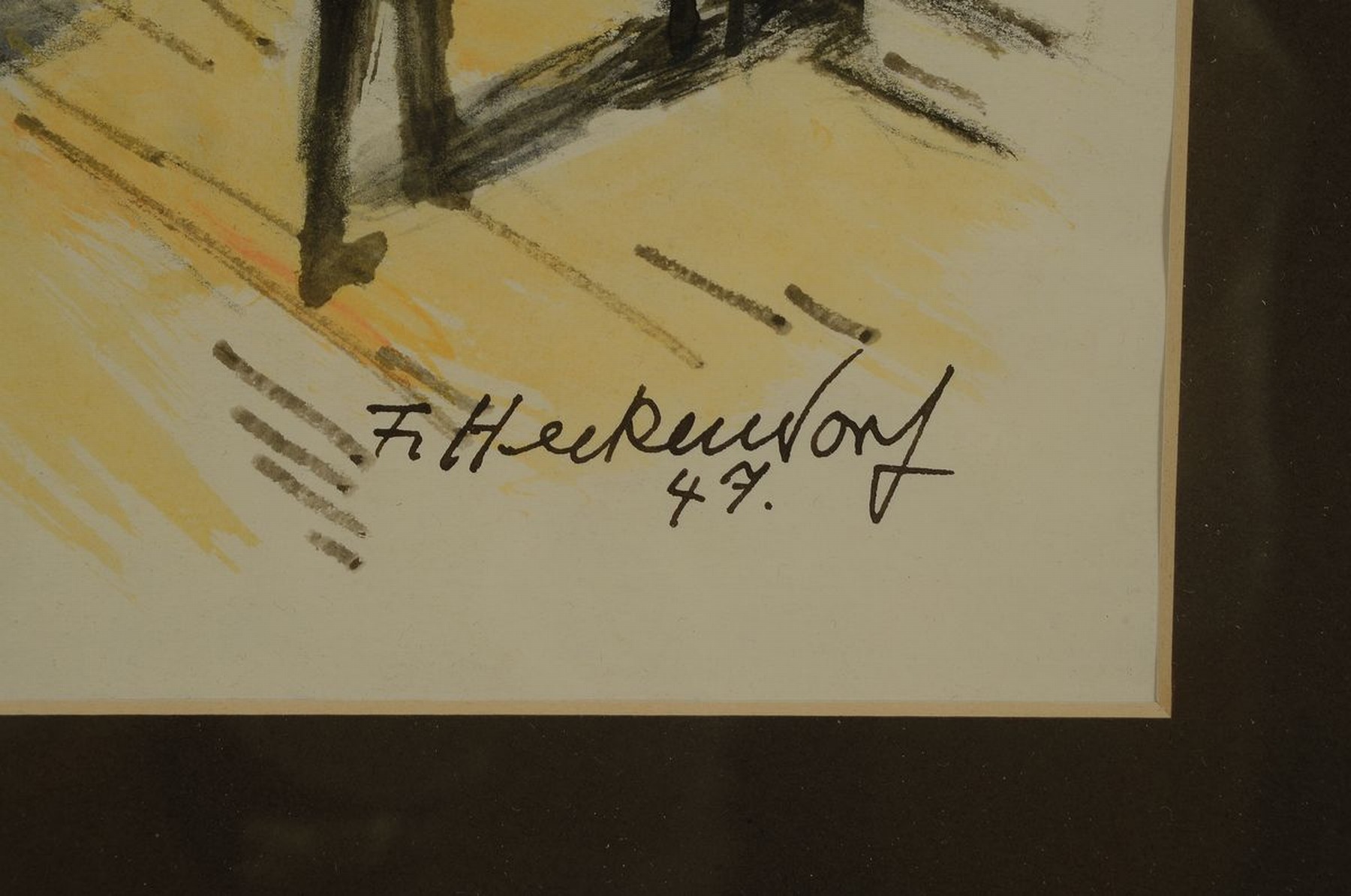 Detail a: Franz Heckendorf, 1888 Berlin - 1962 München , Studium a.d. Akademie Berlin, Zeichenunterricht bei Lovis Corinth, ab 1933 als "entartet" ...