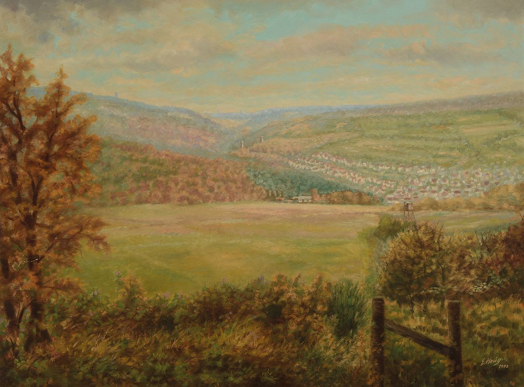 Erwin Haug, 1913 Frankfurt a.M. - 2004 ebenda, Graphikerlehre u. Besuch der Kunstgewerbeschule Frankfurt am Main, skizziert in der Tradition der ...