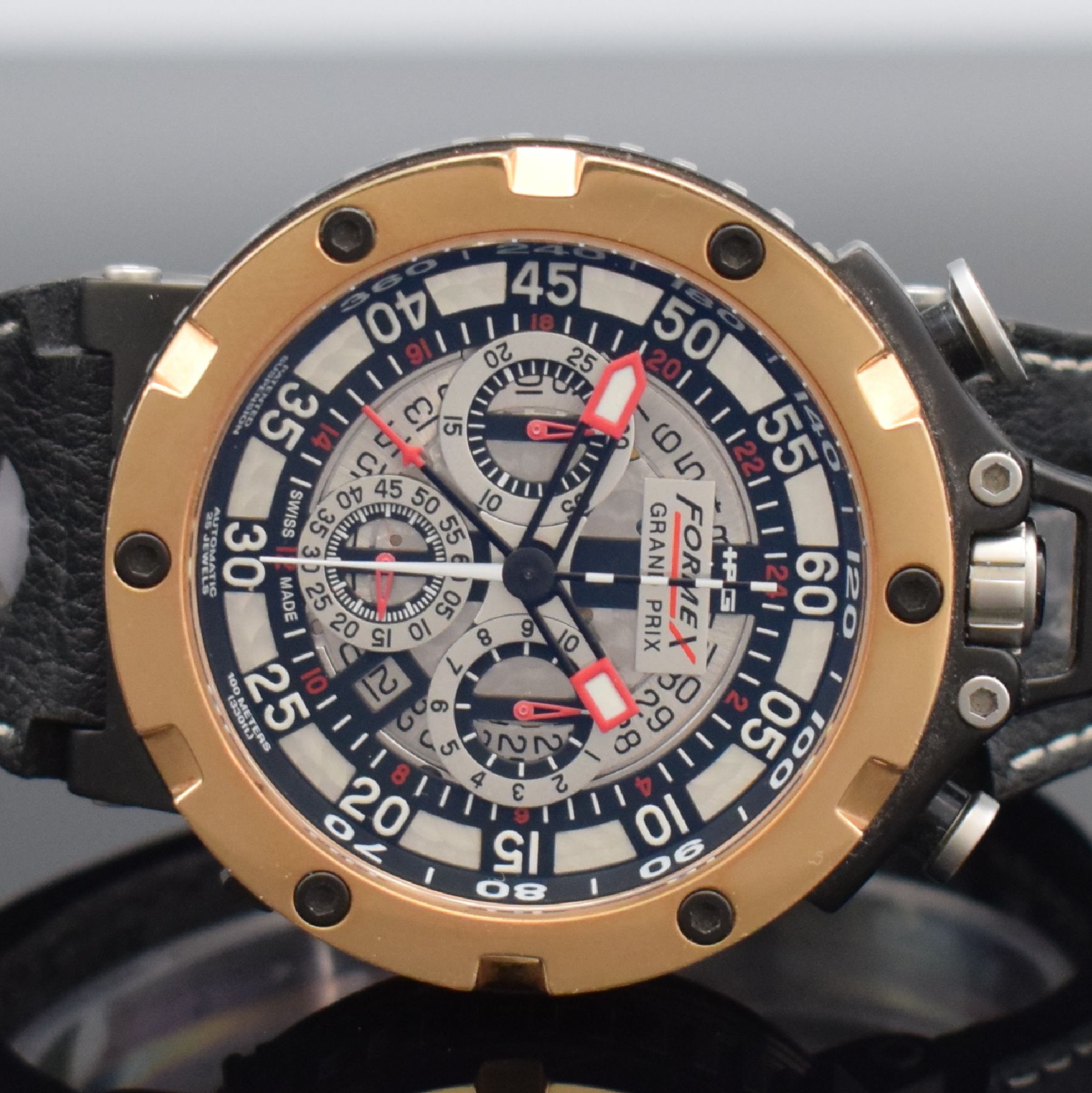 Detail a: FORMEX Armbandchronograph GP 997 aus der HPG Radel Collection Referenz 997.3.9024, Automatik, pultförmiges Geh. aus Edelstahl/Titan z. T. PVD ...