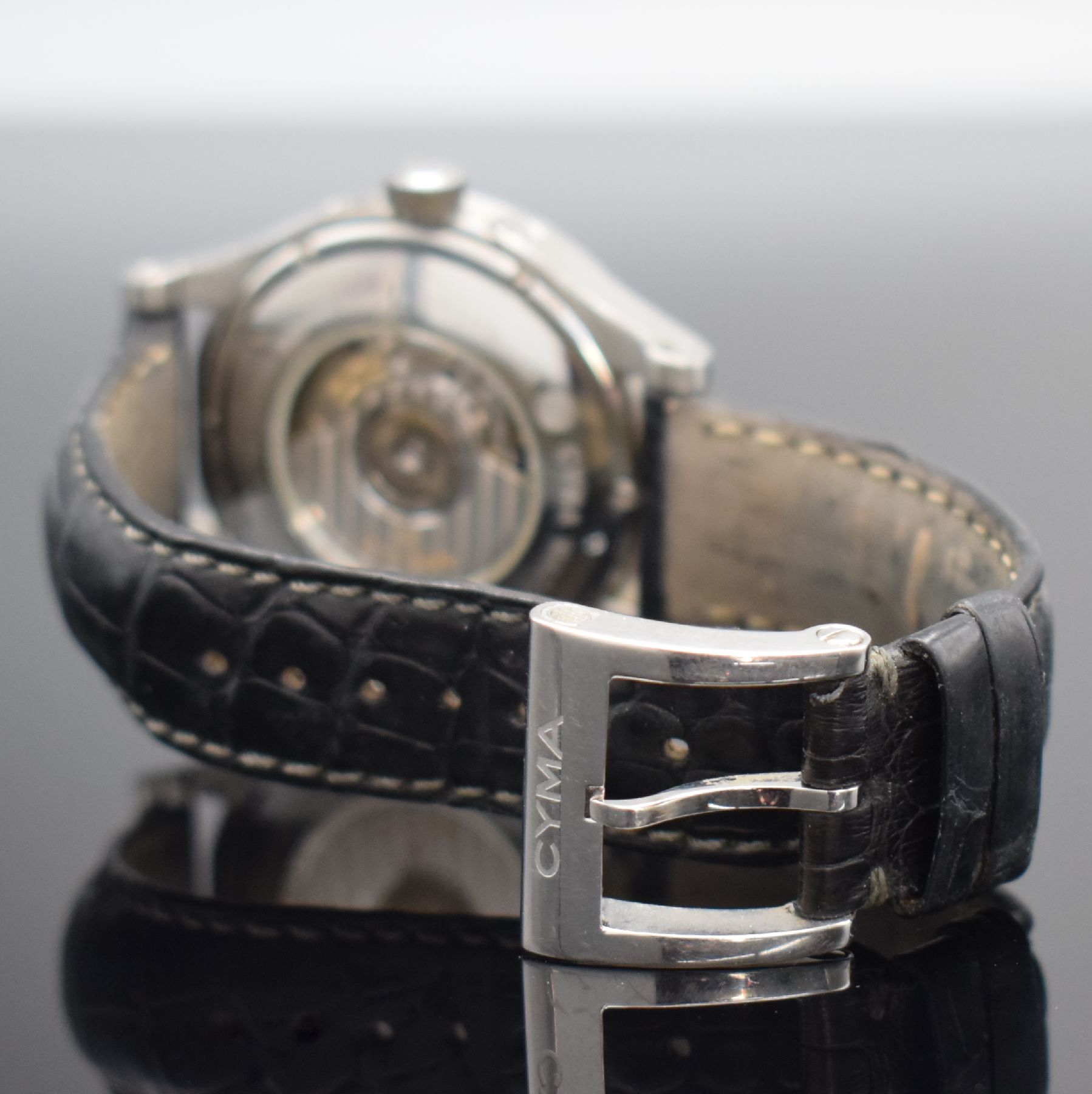 Detail b: CYMA seltener Armbandchronometer Imperium XL Referenz 72.100ST-COSC, Automatik, Schweiz um 2006, auf 200 Stück limitiertes Sondermodell in Edelstahl ...