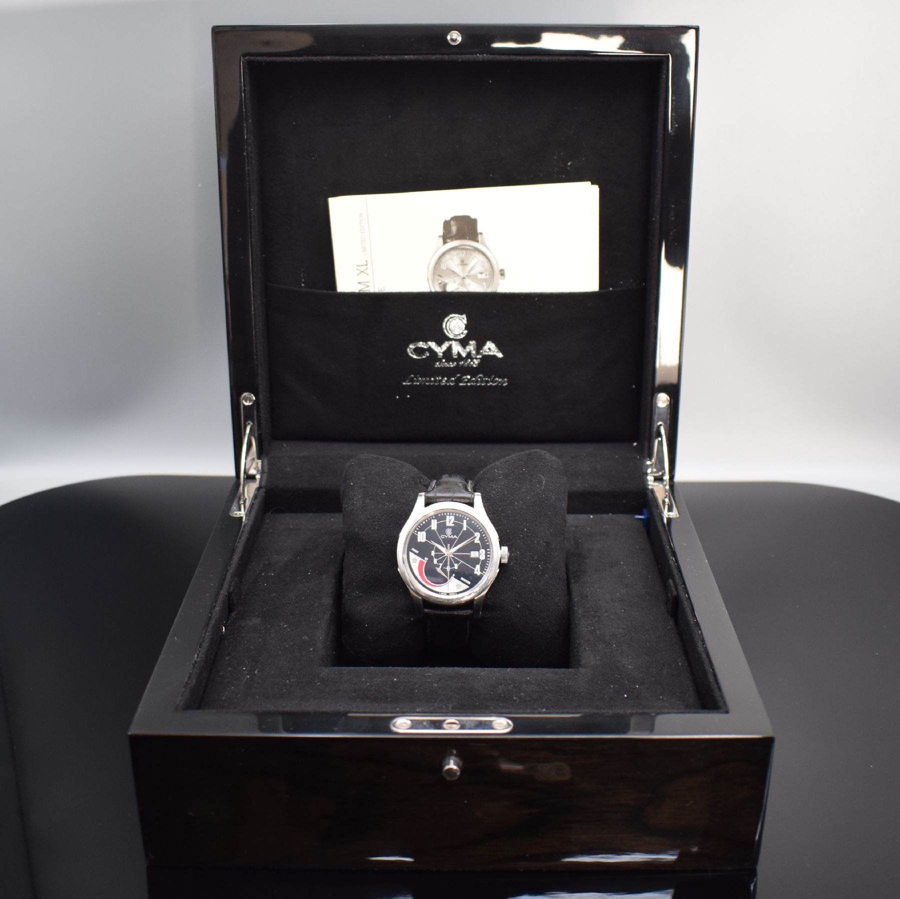Detail f: CYMA seltener Armbandchronometer Imperium XL Referenz 72.100ST-COSC, Automatik, Schweiz um 2006, auf 200 Stück limitiertes Sondermodell in Edelstahl ...