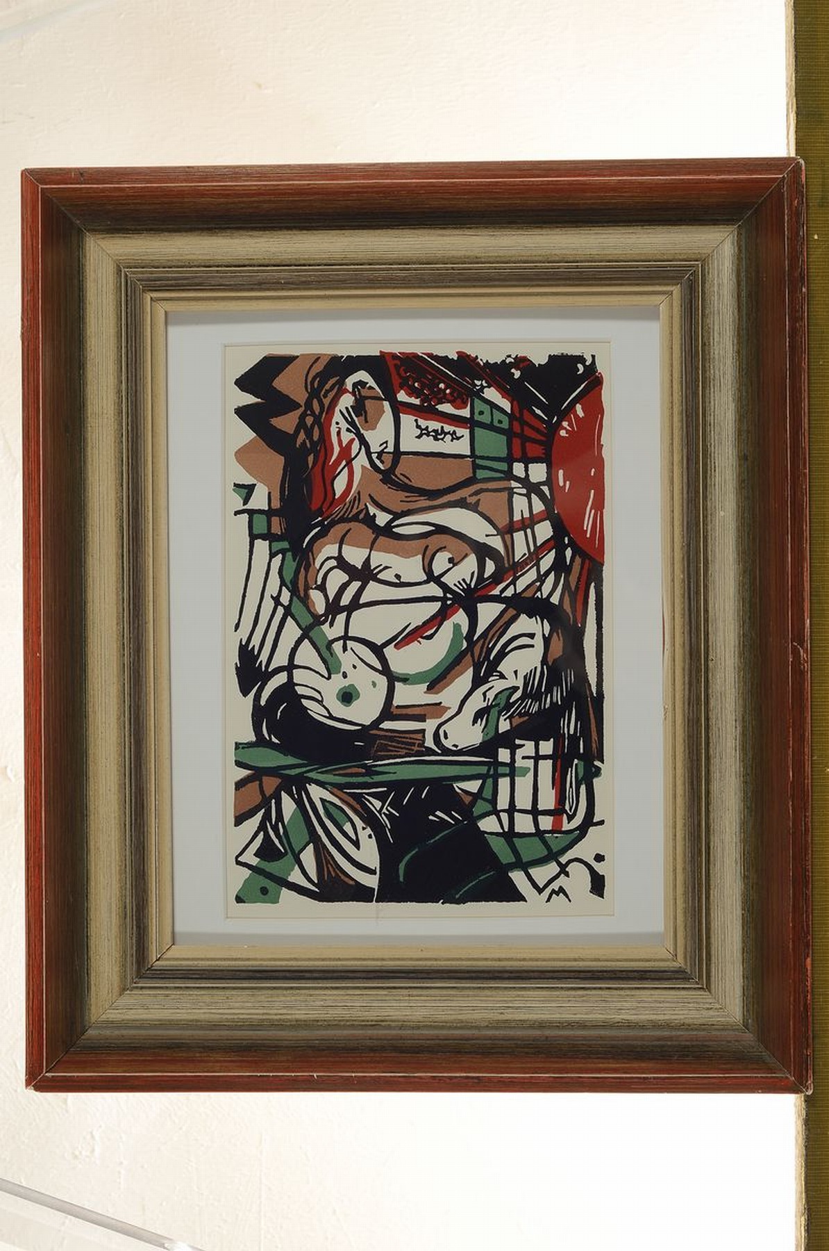 Detail k: Franz Marc, 1880-1916, Die Geburt der Pferde, späterer Abzug des Farbholzschnitts von 1911, ca. 14x21cm, PP, u.Gl., R. ca. 30x35cm