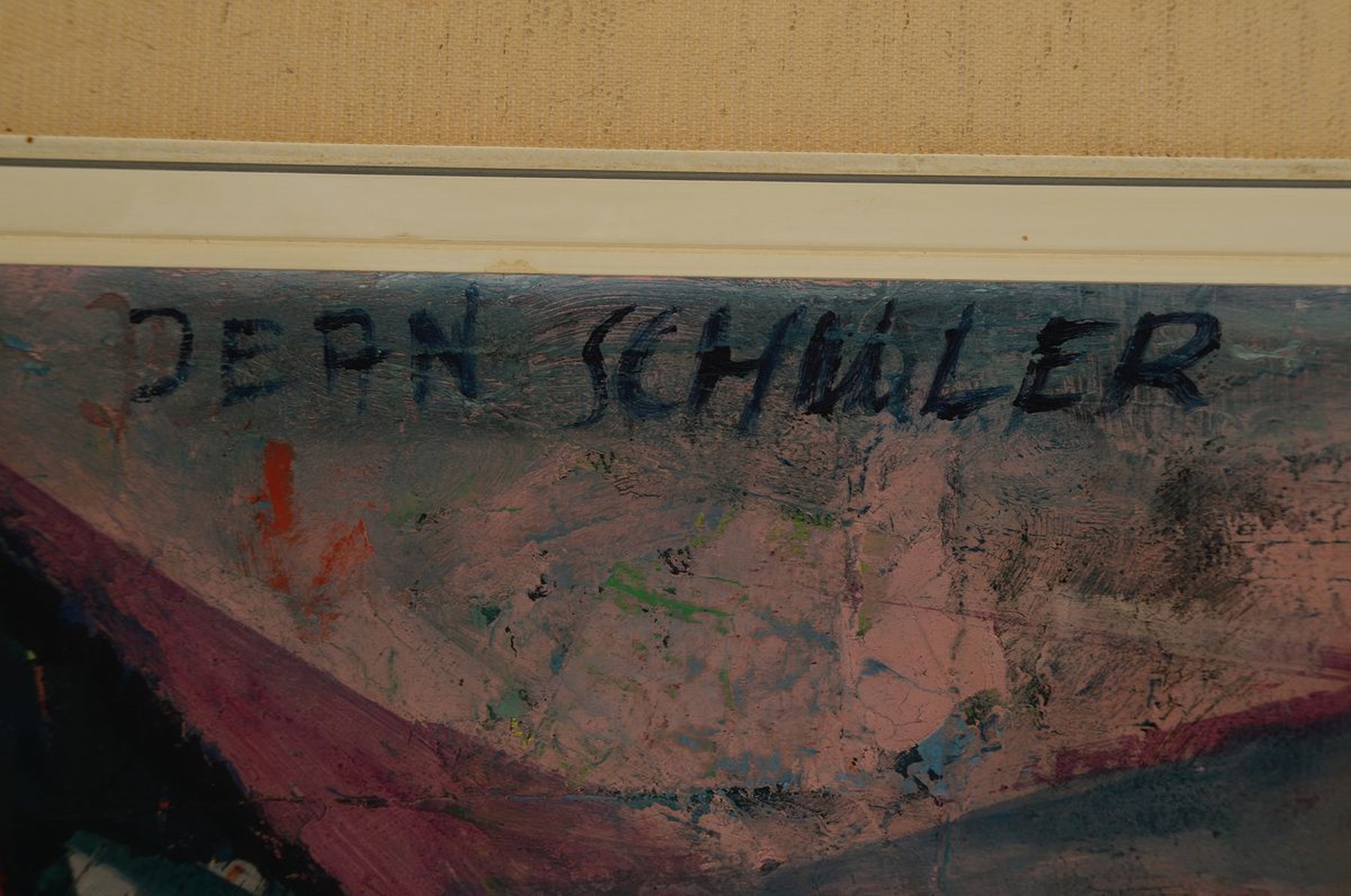 Detail a: Jean Schuler, 1912 St. Ingbert-1984 Paris, Maisons a Banyuls, Öl/Hartfaser, links oben signiert, ca. 60x80cm, R. ca. 73x93cm