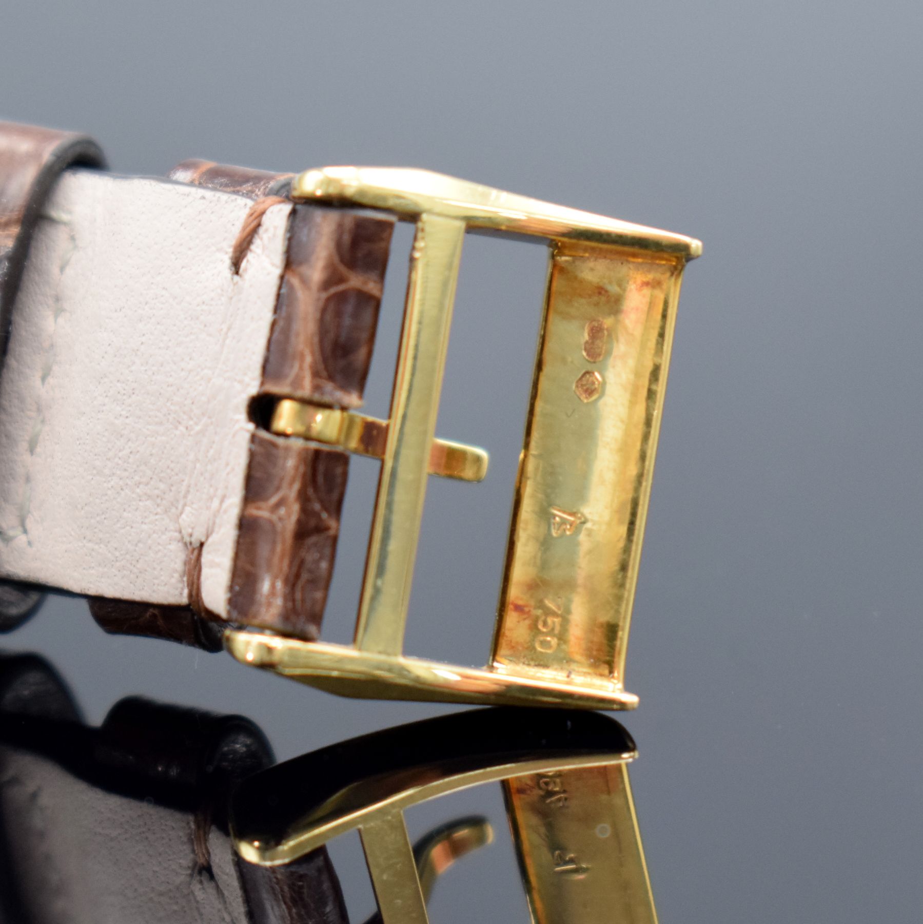 Detail k: A. LANGE & SÖHNE feine Herrenarmbanduhr Sax-O-Mat Referenz 301.021, Deutschland um 2000, Automatik, massives 3-teil. Gehäuse, Boden 6-fach ...