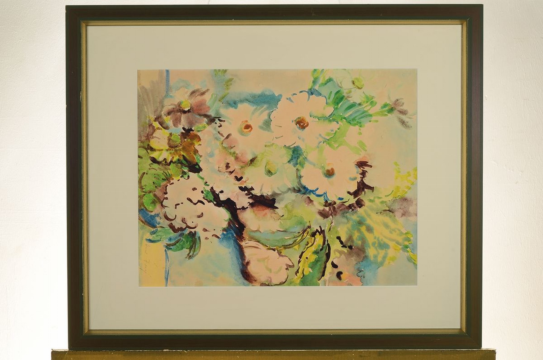 Detail k: Hanns Fay, 1888 Frankenthal-1957 Neustadt, Blumenstillleben, Aquarell auf Papier, rechts unten signiert, ca. 48x38cm, PP, u.Gl., R. ca.72x60cm
