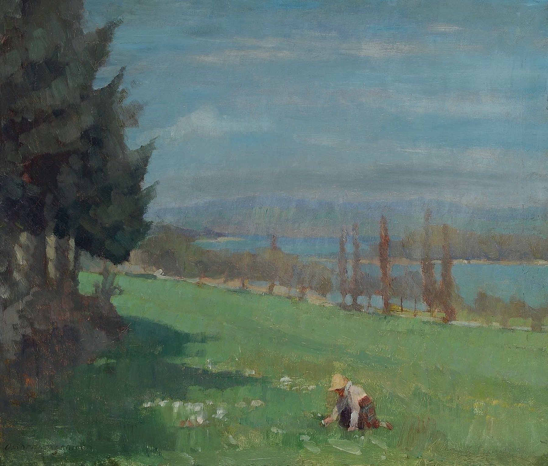 Oskar Hagemann, 1888 Holoubkau/Böhmen-1984 Karlsruhe, Studium an der Akademie Karlsruhe bei Schmitt-Reutte und als Meisterschüler von Trübner, ...