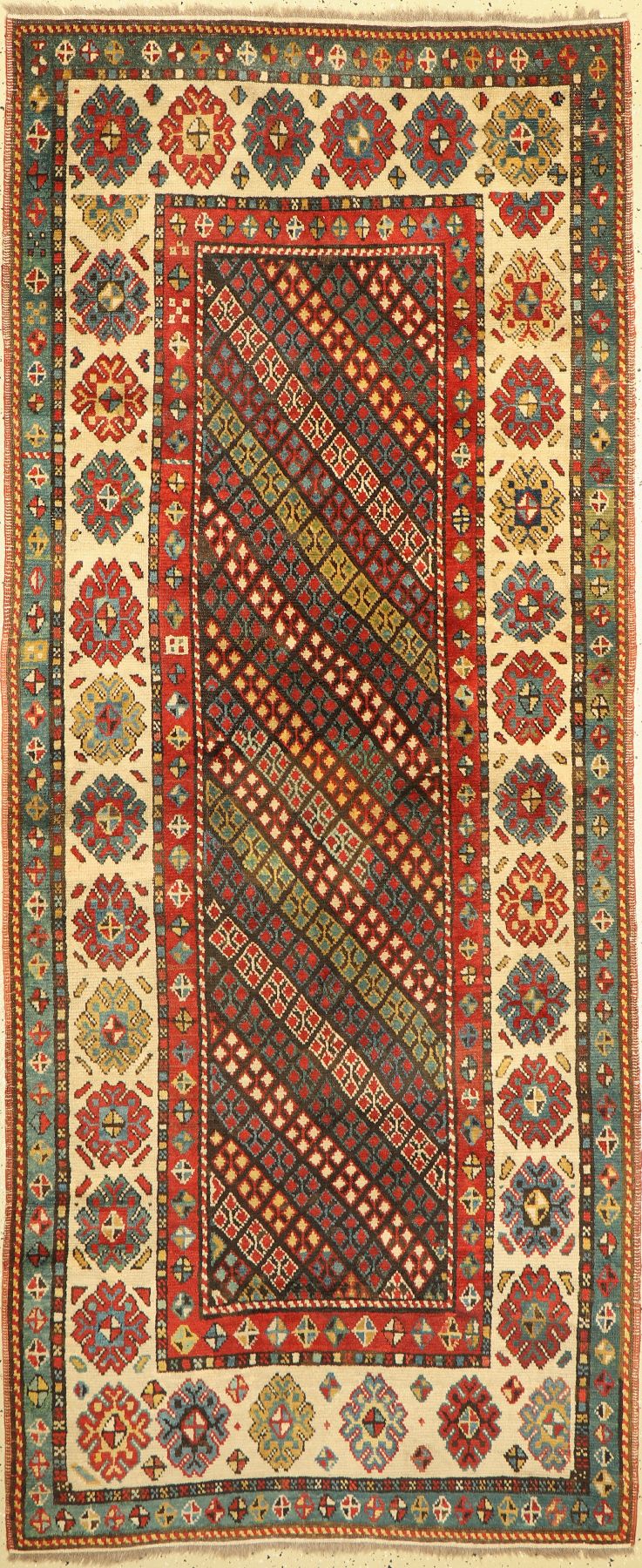 Antiker Talisch, Kaukasus, um 1900, Wolle auf Wolle, ca. 250 x 105 cm, EHZ: 2-3
