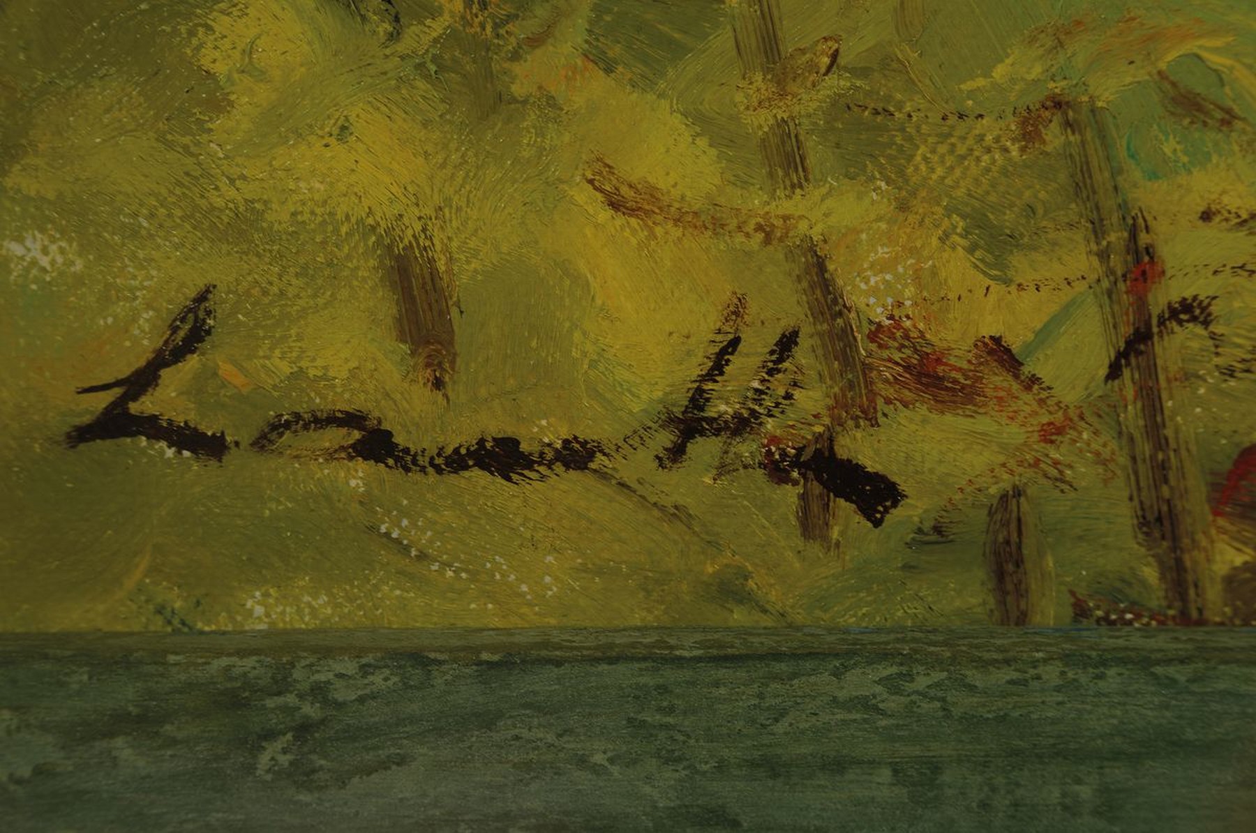 Detail a: Robert Lauth, 1896-1985 Ludwigshafen, Landschaft in der Pfalz, Öl/Lwd, links unten signiert, ca. 80x100cm, R. ca. 84x104cm