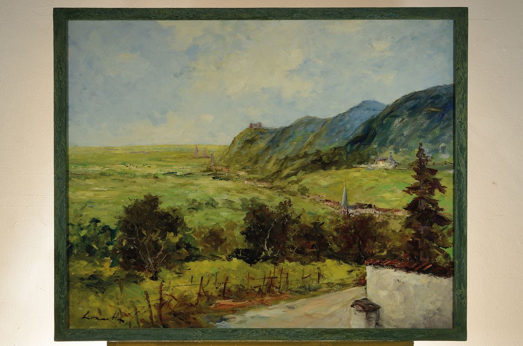Detail k: Robert Lauth, 1896-1985 Ludwigshafen, Landschaft in der Pfalz, Öl/Lwd, links unten signiert, ca. 80x100cm, R. ca. 84x104cm