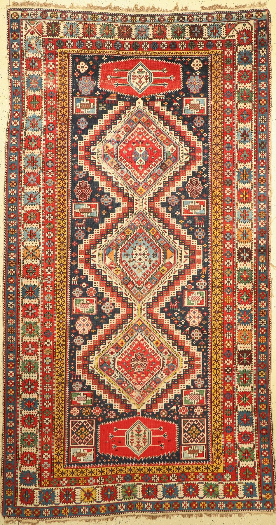 Kuba Schirwan, Kaukasus, um 1900, Wolle aufWolle, ca. 330 x 173 cm, EHZ: 5-6
