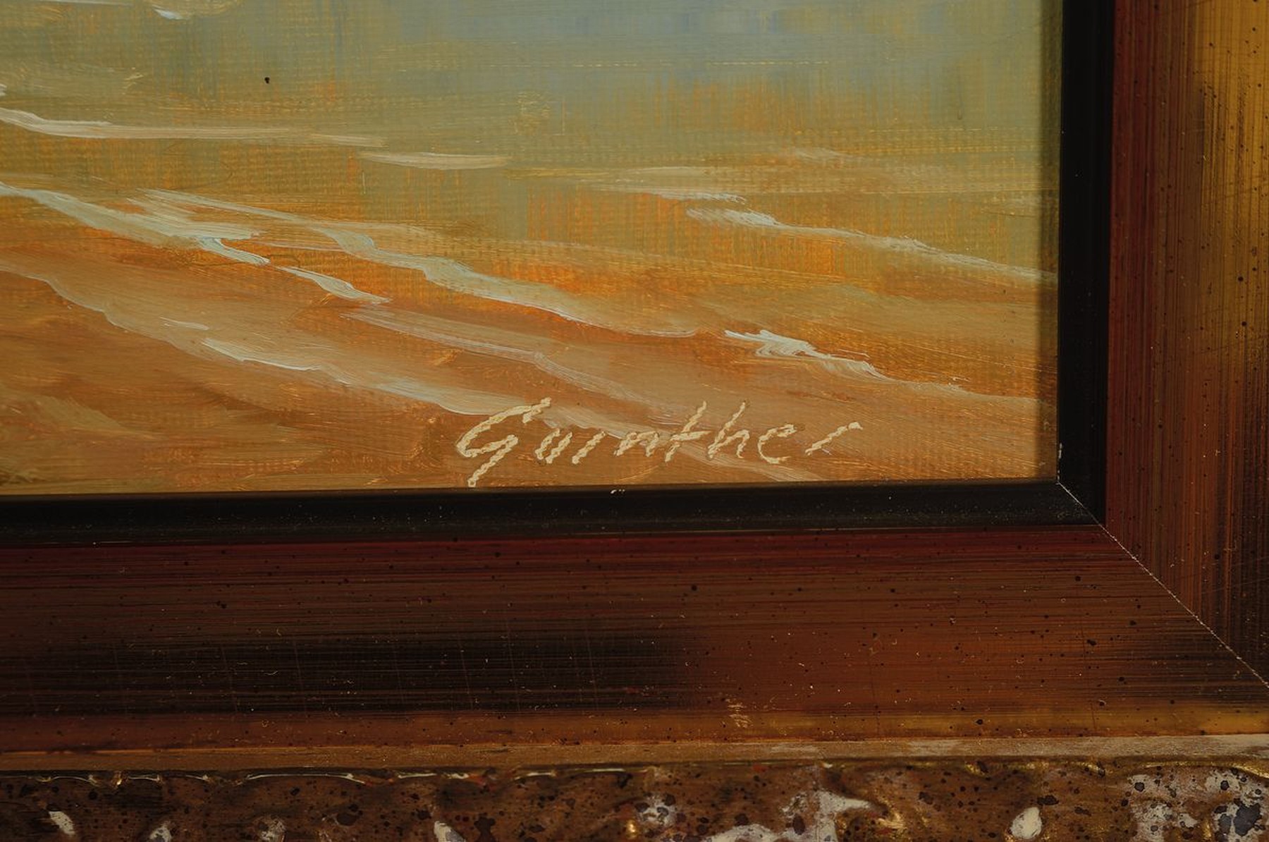 Detail a: Eleonore Guinther, geb. 1947, deutsche Traditionalistin, geb. Gagel, lebt und arbeitet in den Niederlanden, hier: Fischer am Flußufer und auf einem ...