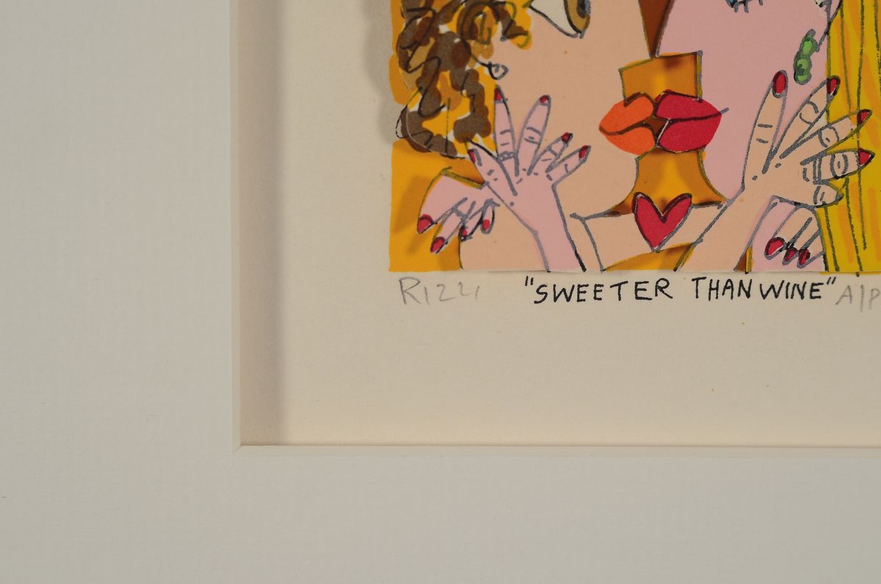 Detail a: James Rizzi, 1950-2011, "Sweeter than wine", 3D-Konstruktion, handsign., num. A/P, u. Glas gerahmt, gesamt ca. 30x33 cm