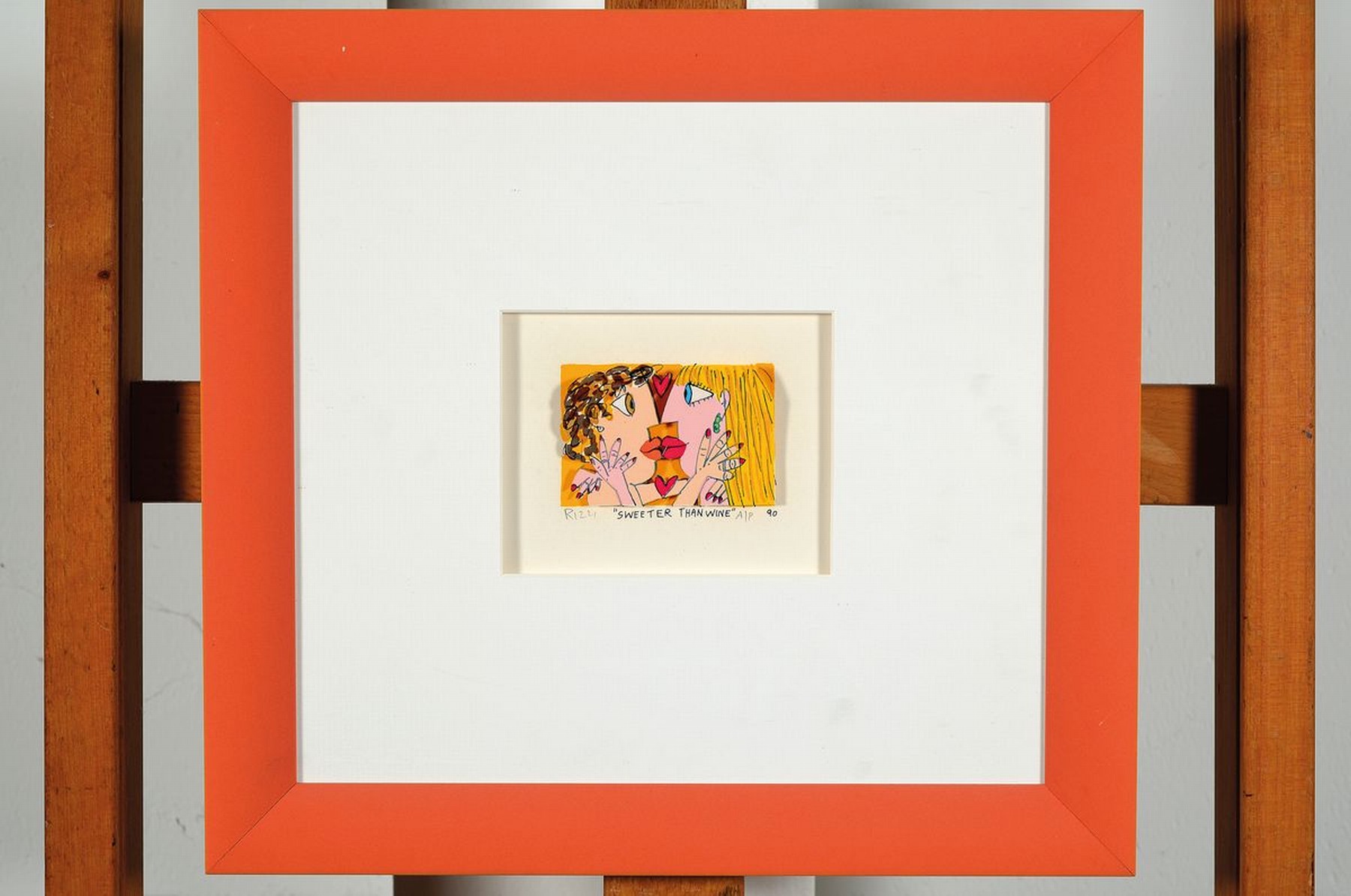 Detail k: James Rizzi, 1950-2011, "Sweeter than wine", 3D-Konstruktion, handsign., num. A/P, u. Glas gerahmt, gesamt ca. 30x33 cm