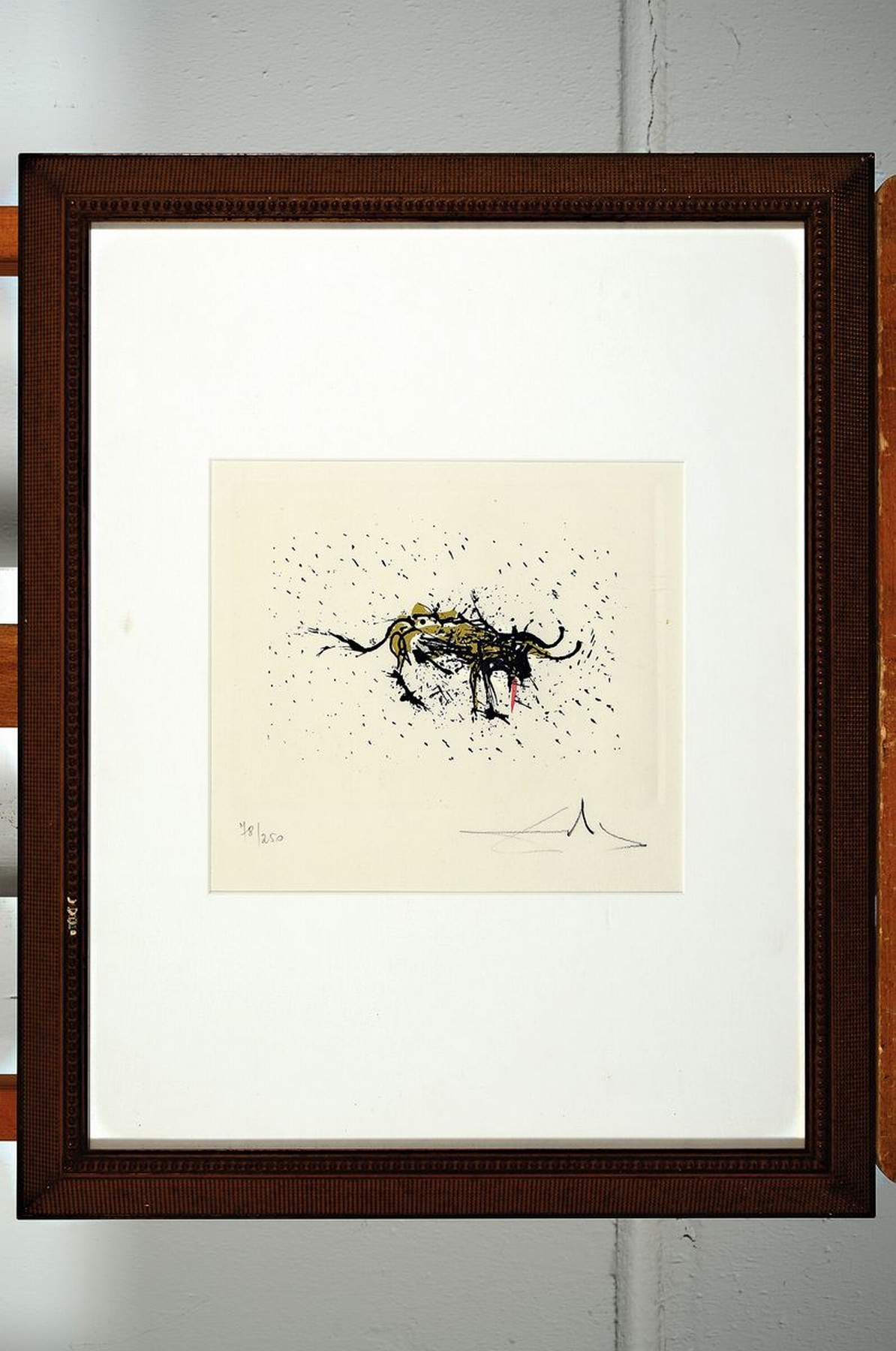 Detail k: Salvador Dali, 1904-1989, Radierung, handsign., num. 78/250, unter Glas gerahmt gesamt ca. 52x43 cm