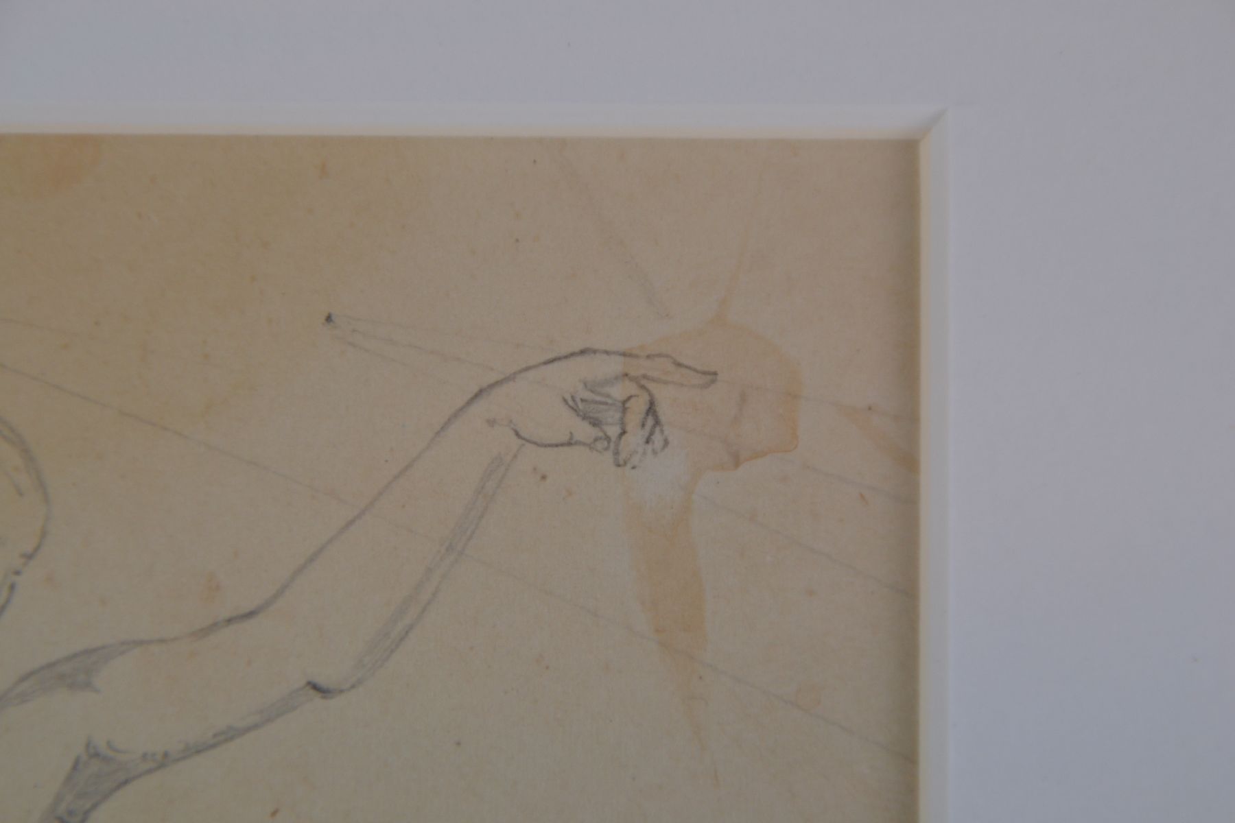 Detail c: Friedrich Preller, d. Ältere, 1804 Eisenach - 1878 Weimar, zwei Bleistiftzeichnungen, bez."Aktstudie zur Leukothea und Bonaventura ...