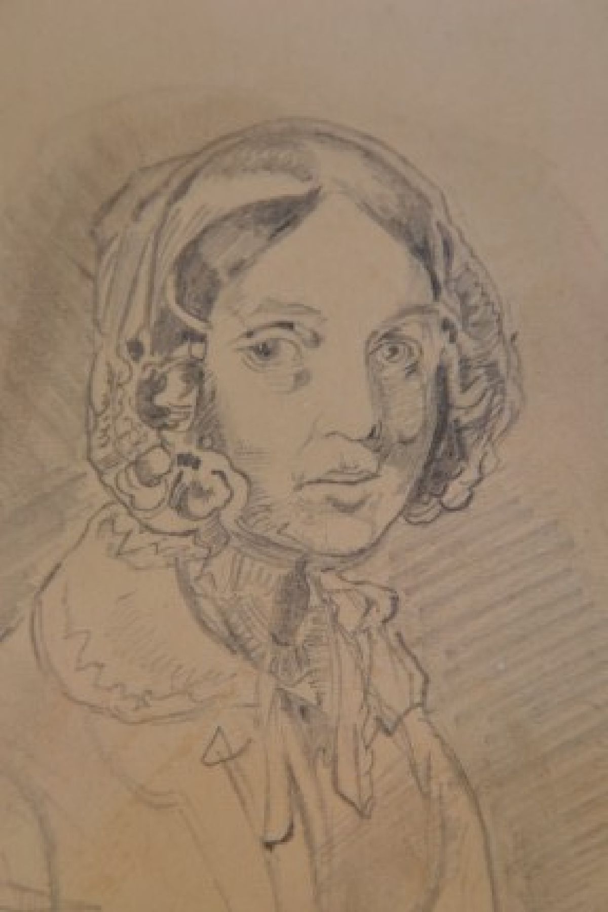 Detail c: Friedrich Preller, d. Ältere, 1804 Eisenach - 1878 Weimar, Bleistiftzeichnung, bez. "Luise Seidler - 1844" aus einem Skizzenbuch entnommen ...