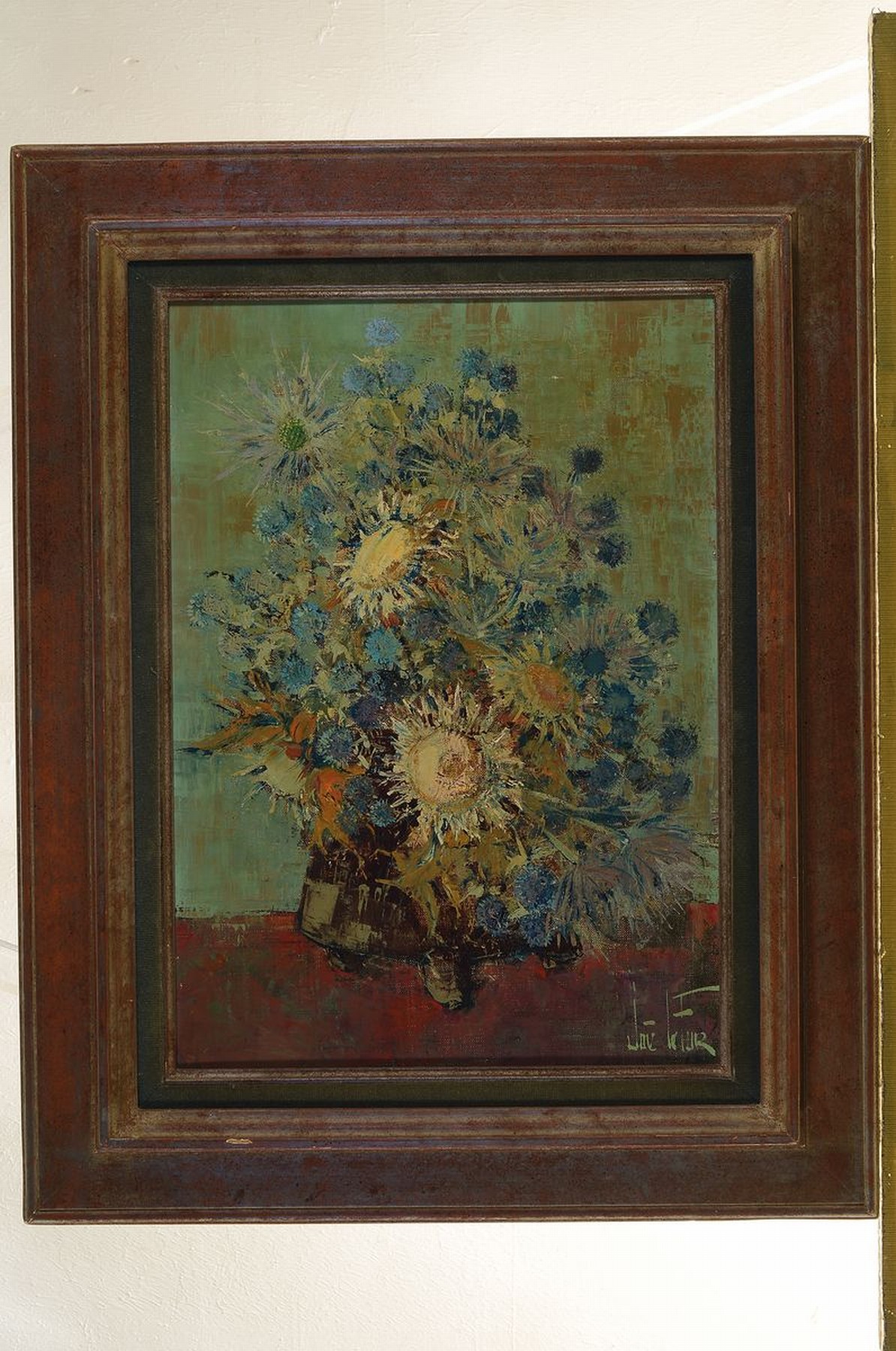 Detail k: Joé le Fur, 1920 Guémené-2001, Blumenstillleben, Öl/Lwd, rechts unten signiert, ca. 45x33cm, R. ca. 63x50cm
