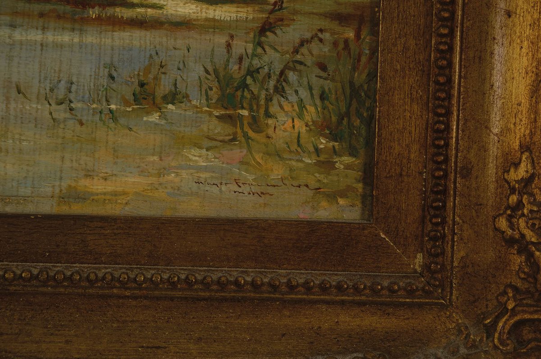 Detail a: Ignaz Mayer-Frauenberg, 1874 Birnkofen-1932, Schüler von Defregger, "Fischer am Chiemsee", so verso bez., Öl/Malkarton, gekonnte ...