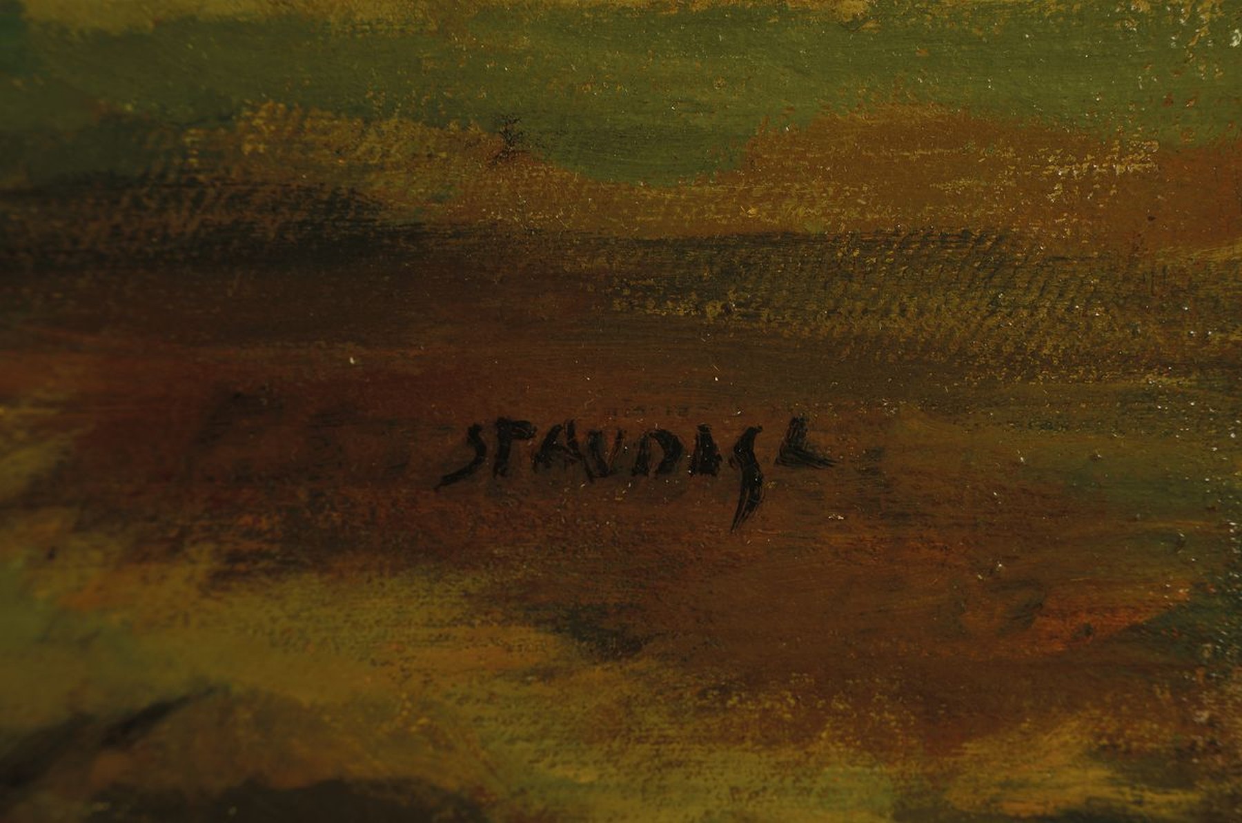 Detail a: Franz Staudigl, 1885 Wien-1944 Passau, Landschaft mit Bäumen, Öl/Lwd, rechts unten signiert, ca. 70 x 96cm, Altersspuren