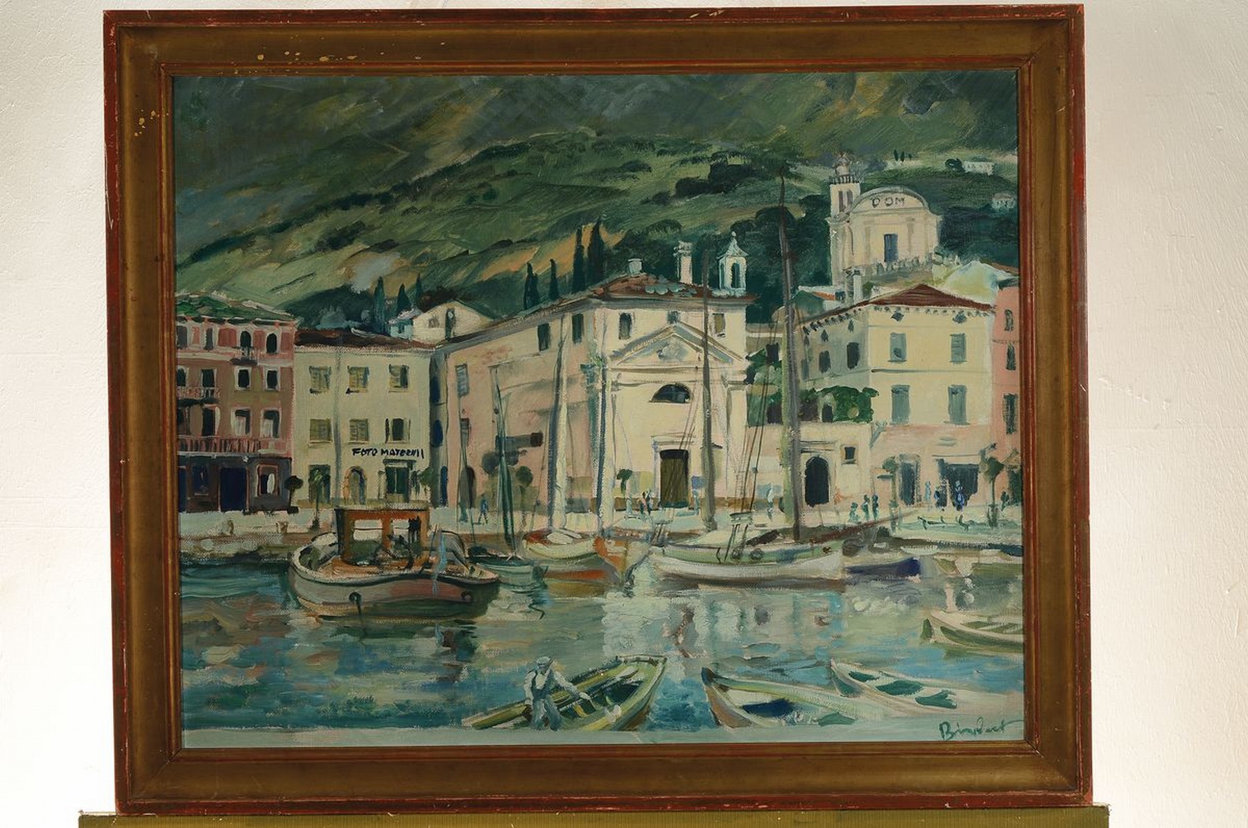 Detail k: Binkert o.ä., Maler der 1. Hälfte des 20. Jh., Italienische Hafenstadt, Öl/Lwd, rechts unten signiert, ca. 54x66cm, R. ca. 62x74cm