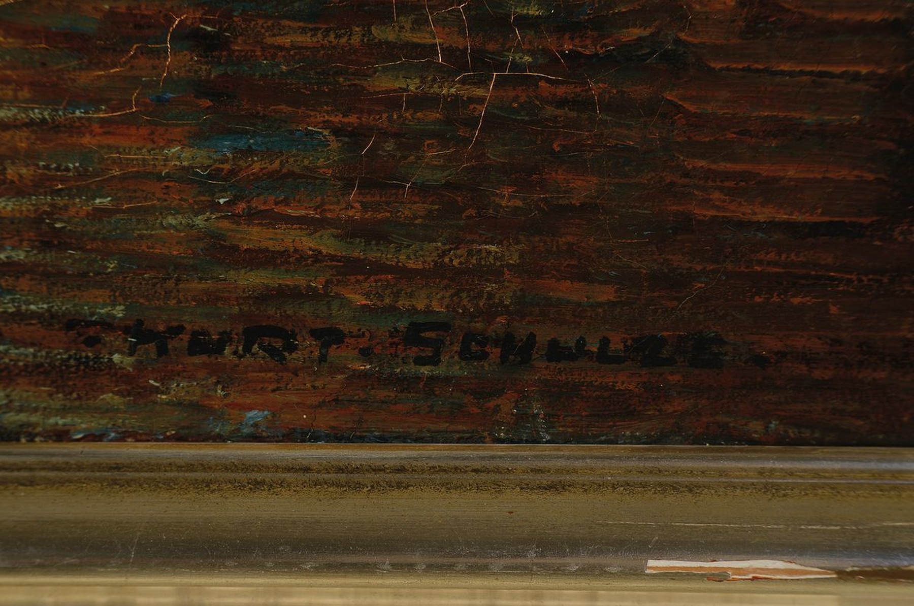 Detail a: Kurt Schulze, geb. 1877 Dresden, war ansässig in Berlin, Blick auf das Krantor in Danzig, Öl/Lwd, rechts unten signiert, ca. 75x90cm, R. ca. 81x97cm