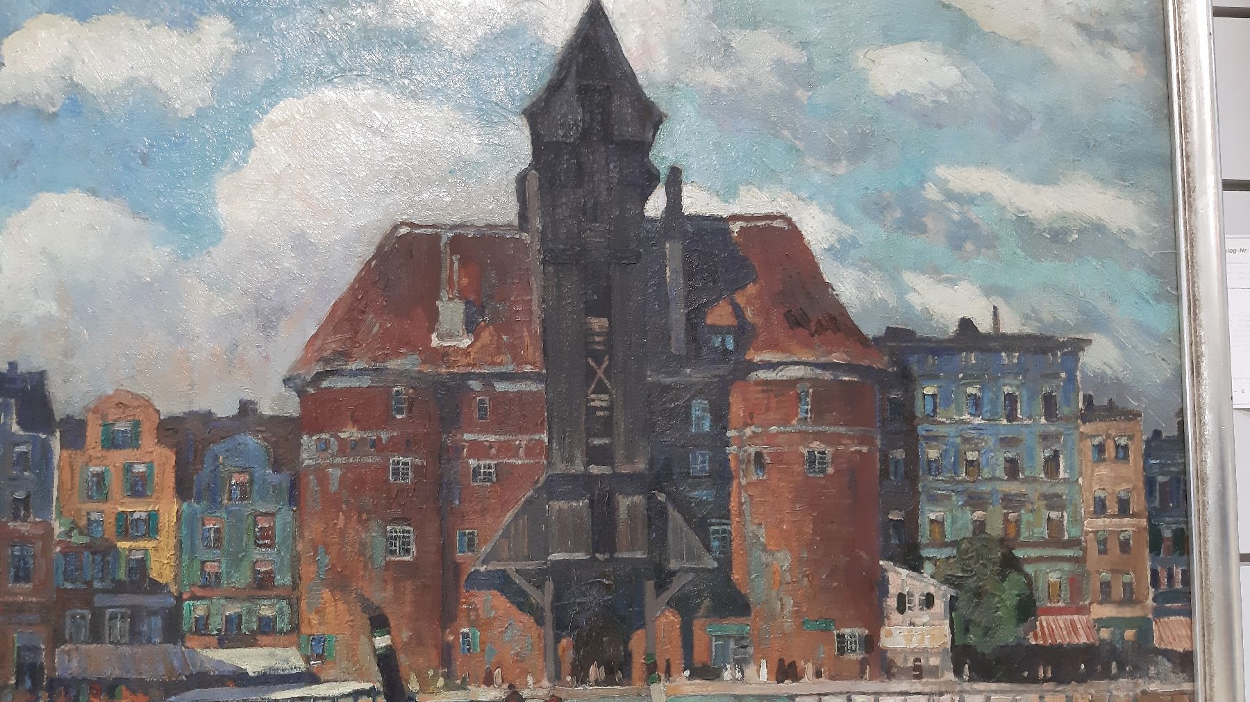 Detail f: Kurt Schulze, geb. 1877 Dresden, war ansässig in Berlin, Blick auf das Krantor in Danzig, Öl/Lwd, rechts unten signiert, ca. 75x90cm, R. ca. 81x97cm