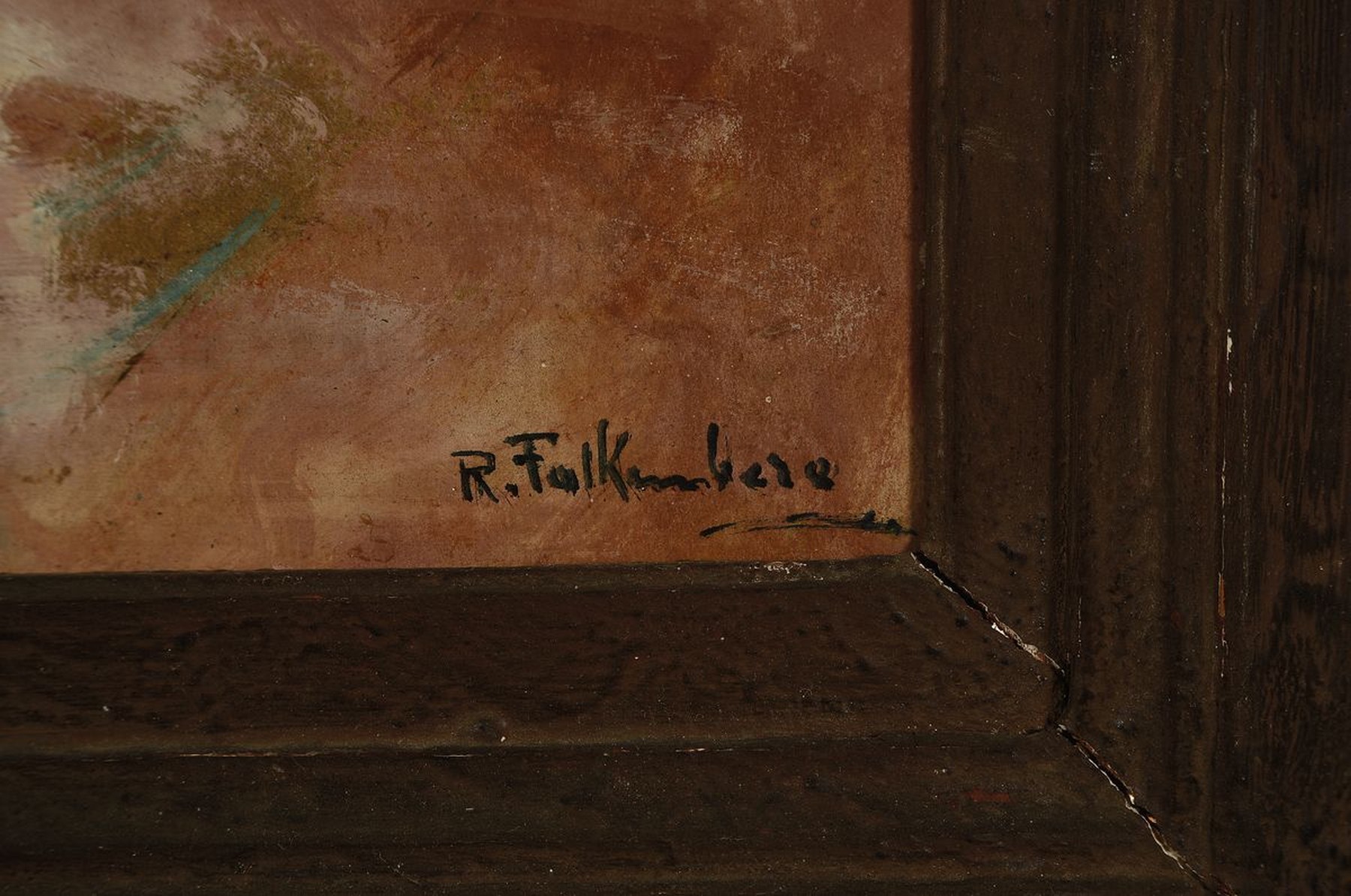 Detail a: Richard Falkenberg, 1875 Wuppertal-1948 Zeulenroda, Blumenstillleben, Öl/Holz, rechts unten signiert, ca. 50x60cm, R. ca. 69x79cm