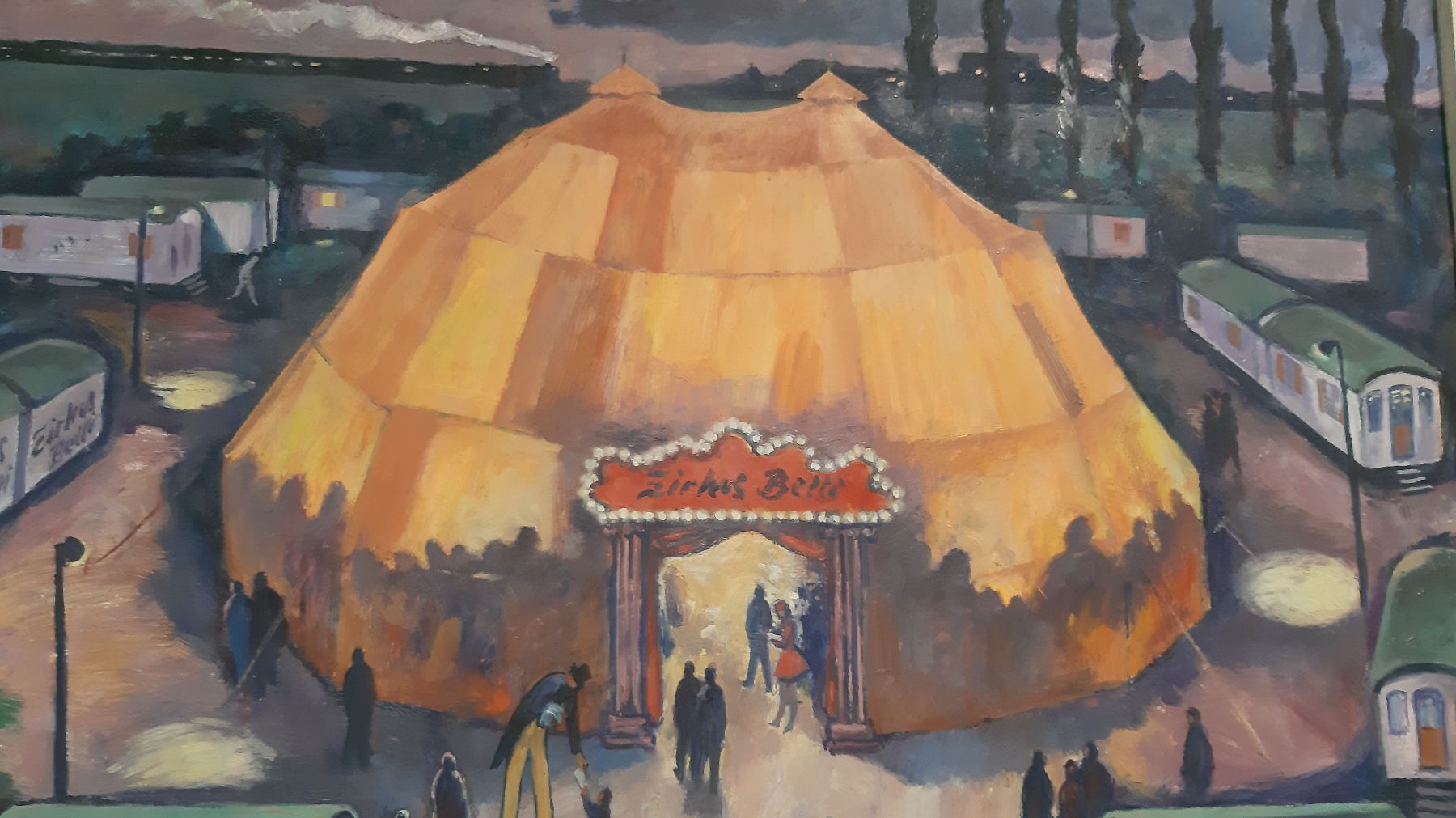 Detail d: Edwin Grazioli, 1914-1986, Zirkus Belli, Öl/Holz, rechts unten signiert, ca. 59x71cm, R. ca. 62x74cm